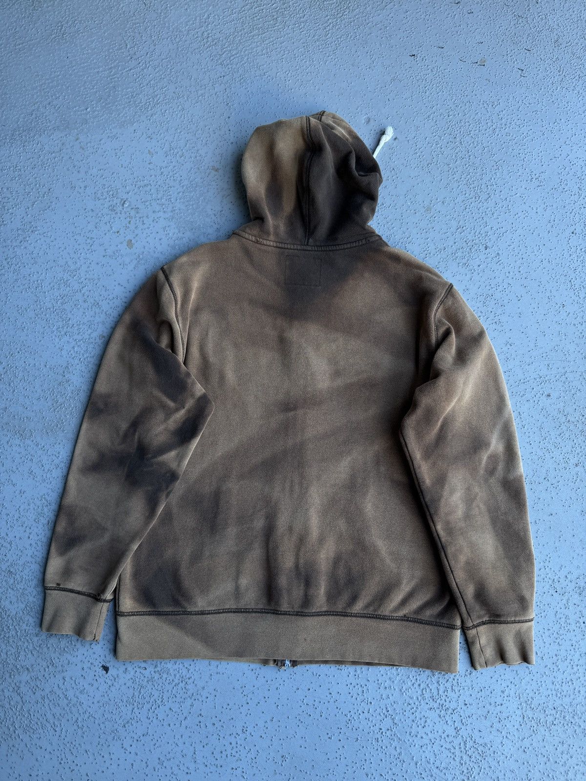 Vintage Faded distressed hoodie brown full zip vintage M-L Size US M / EU 48-50 / 2 - 4 Thumbnail