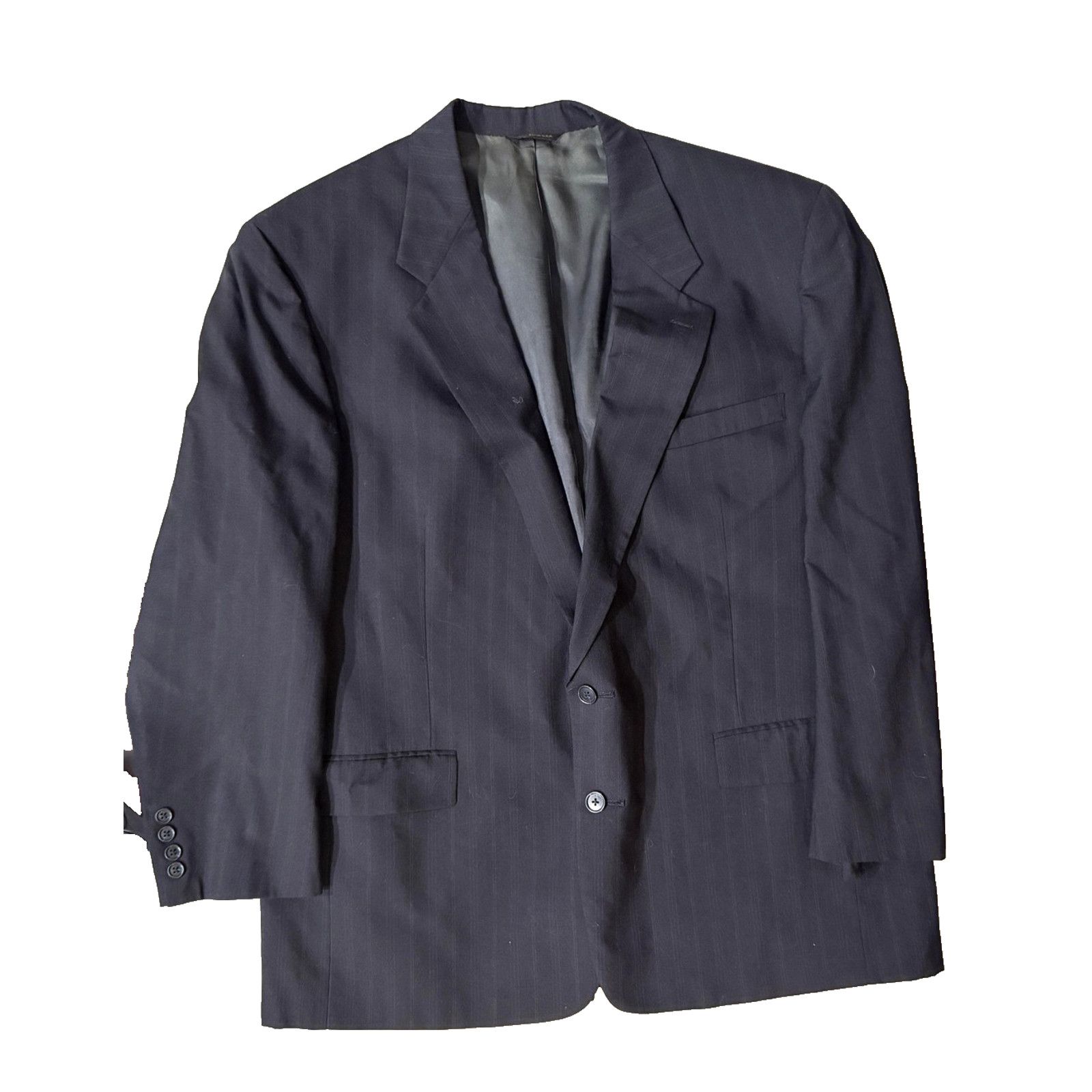Austin Reed Vintage 80s Austin Reed Blazer Mens LG Navy Pinstripe London Size 50R - 1 Thumbnail