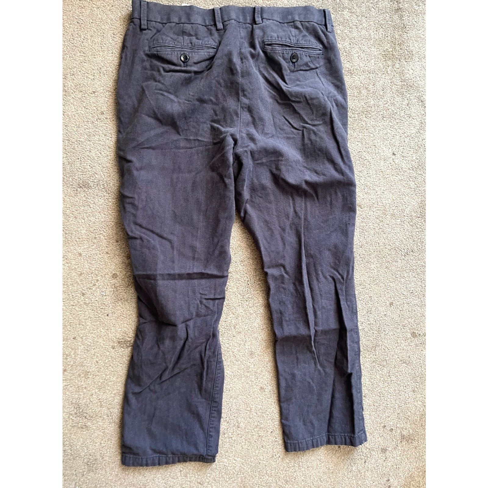 Banana Republic Banana Republic Kentfield Pant Straight Fit Dress Chino 34x27 Blue Solid Casual Formal Party/Cocktail Travel Men) Size US 34 / EU 50 - 3 Thumbnail