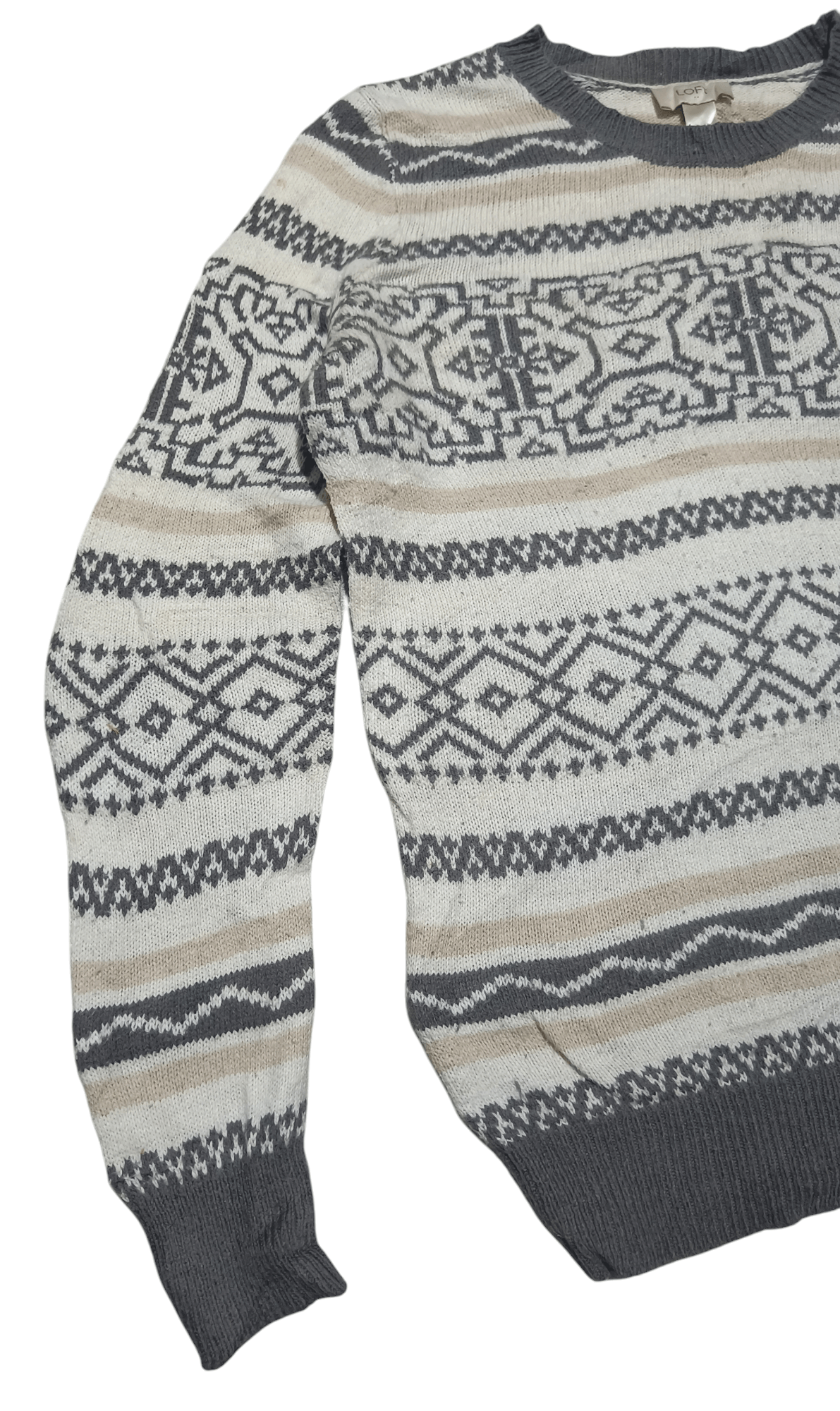 Other LOFT Ethnic Striped Motifs Pattern Knit Wool Sweater Size US M / EU 48-50 / 2 - 6 Thumbnail