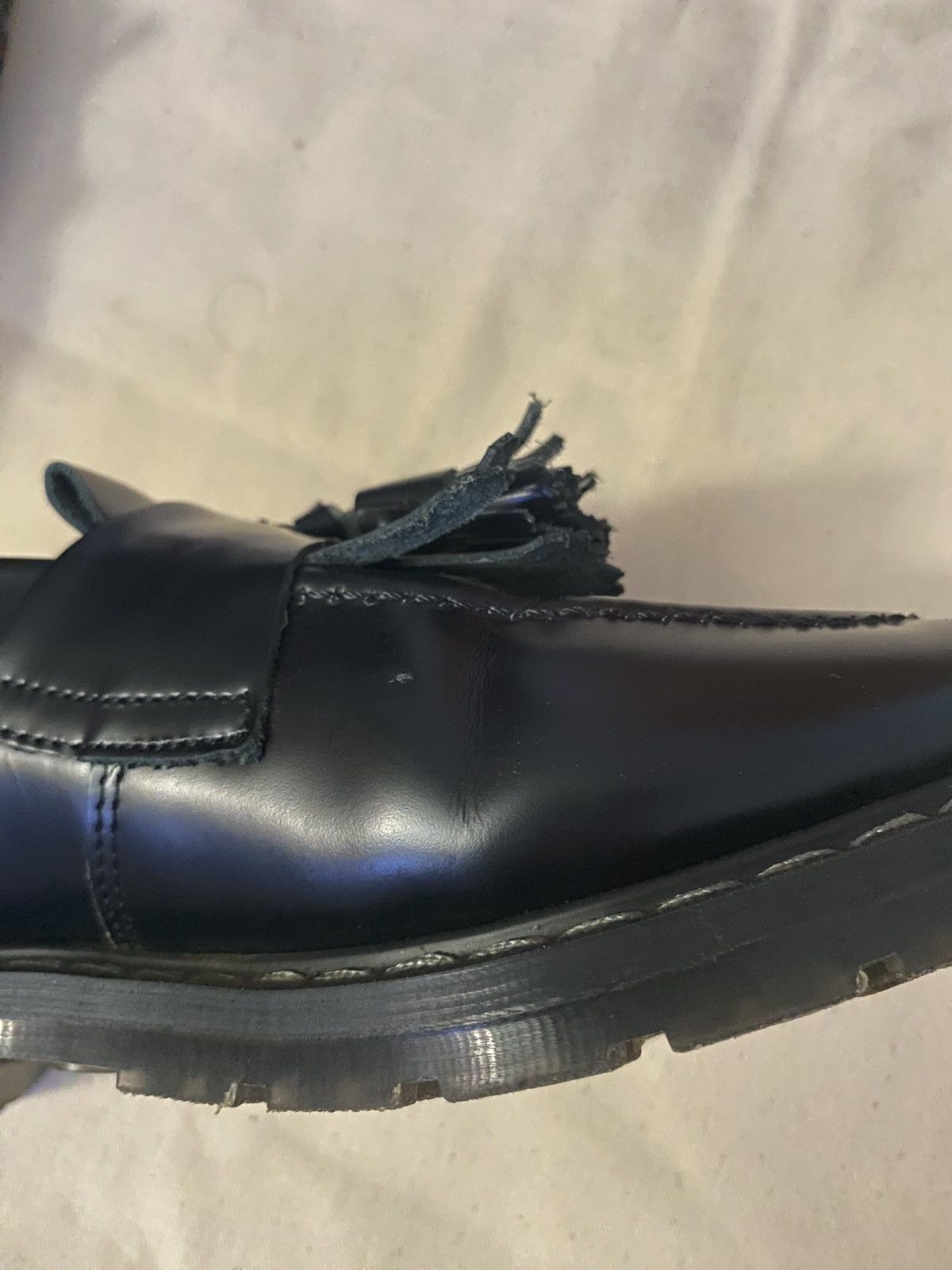 Solovair Black Hi-Shine Solovair Tassel Loafers Size US 7 / EU 40 - 7 Thumbnail