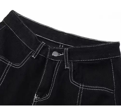 Jean Black Cargo Carpenter Denim Jeans Size US 32 / EU 48 - 3 Thumbnail