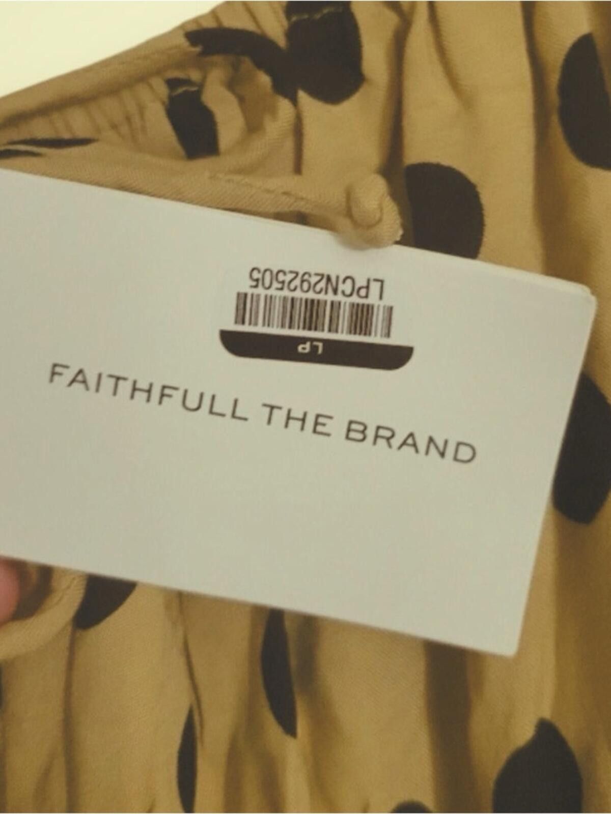 Other Faithfull the Brand Beige Midi Dress with Black Polka Dots Size S / US 4 / IT 40 - 11 Thumbnail