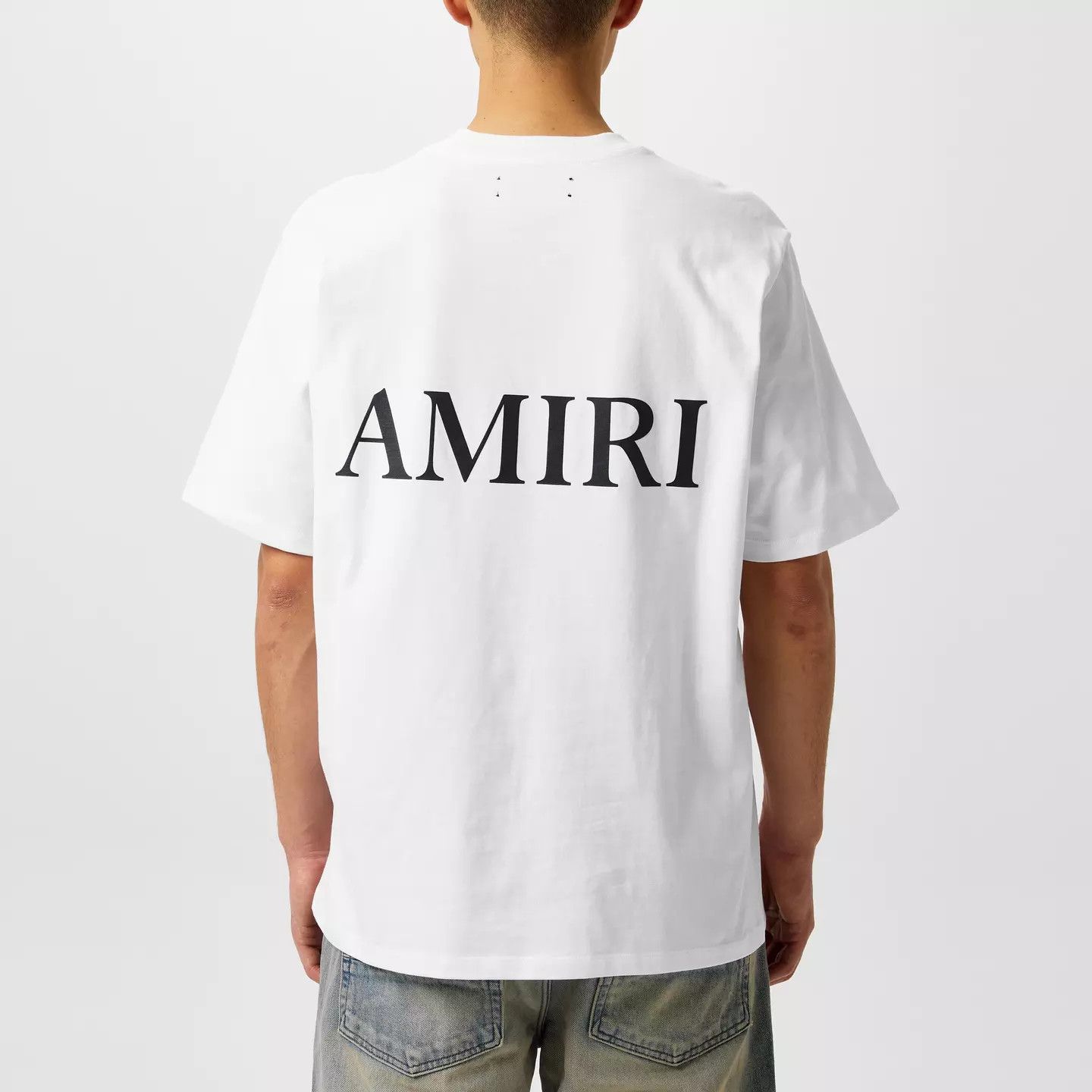 Amiri o1g2r1mq0426 Logo T-Shirt in White Size US L / EU 52-54 / 3 - 4 Thumbnail