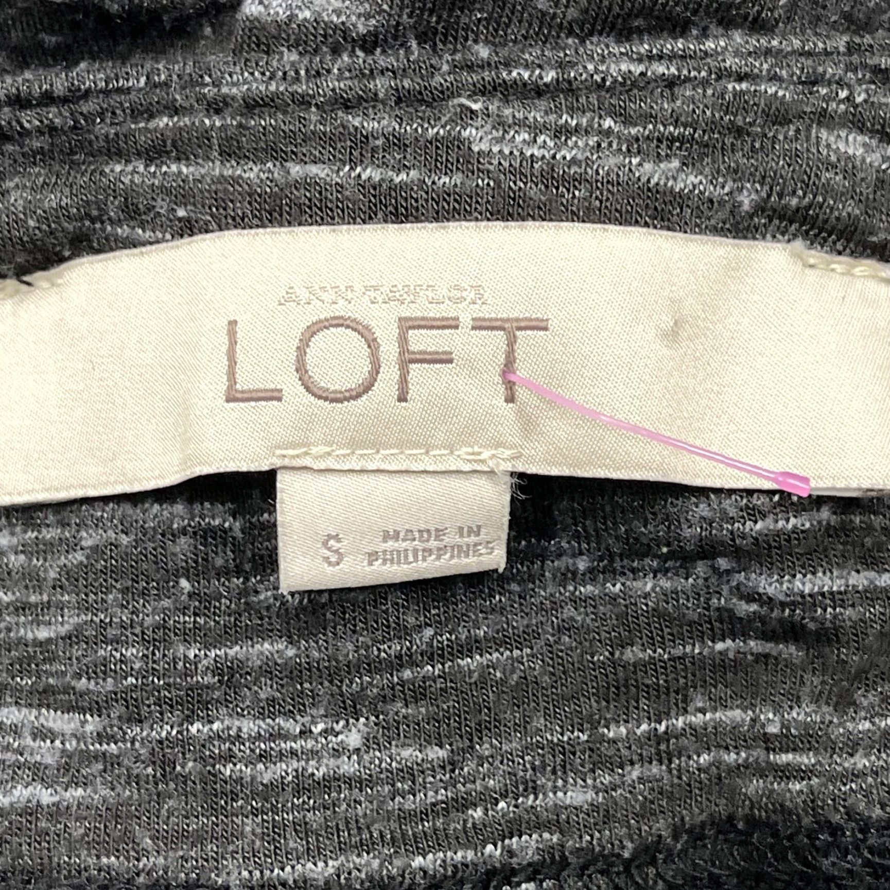 Loft LOFT Ann Taylor Shirt Women Size S Gray Long Sleeve Preppy Office Casual Business Button Size S / US 4 / IT 40 - 4 Thumbnail