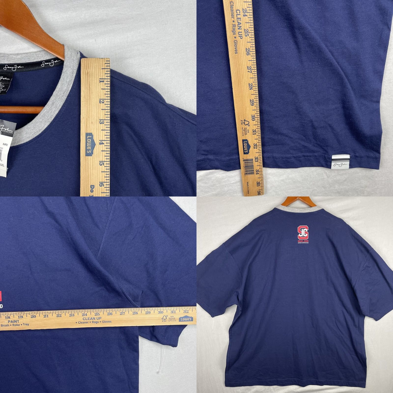Sean John VINTAGE Sean John Shirt Mens 3XL Navy Blue Rag Hip Hop Streetwear Tee Y2K Shirt Mens Blue Graphic Print Crew Neck Short Sleeve Logo 2000s Mens Size US XXL / EU 58 / 5 - 8 Thumbnail