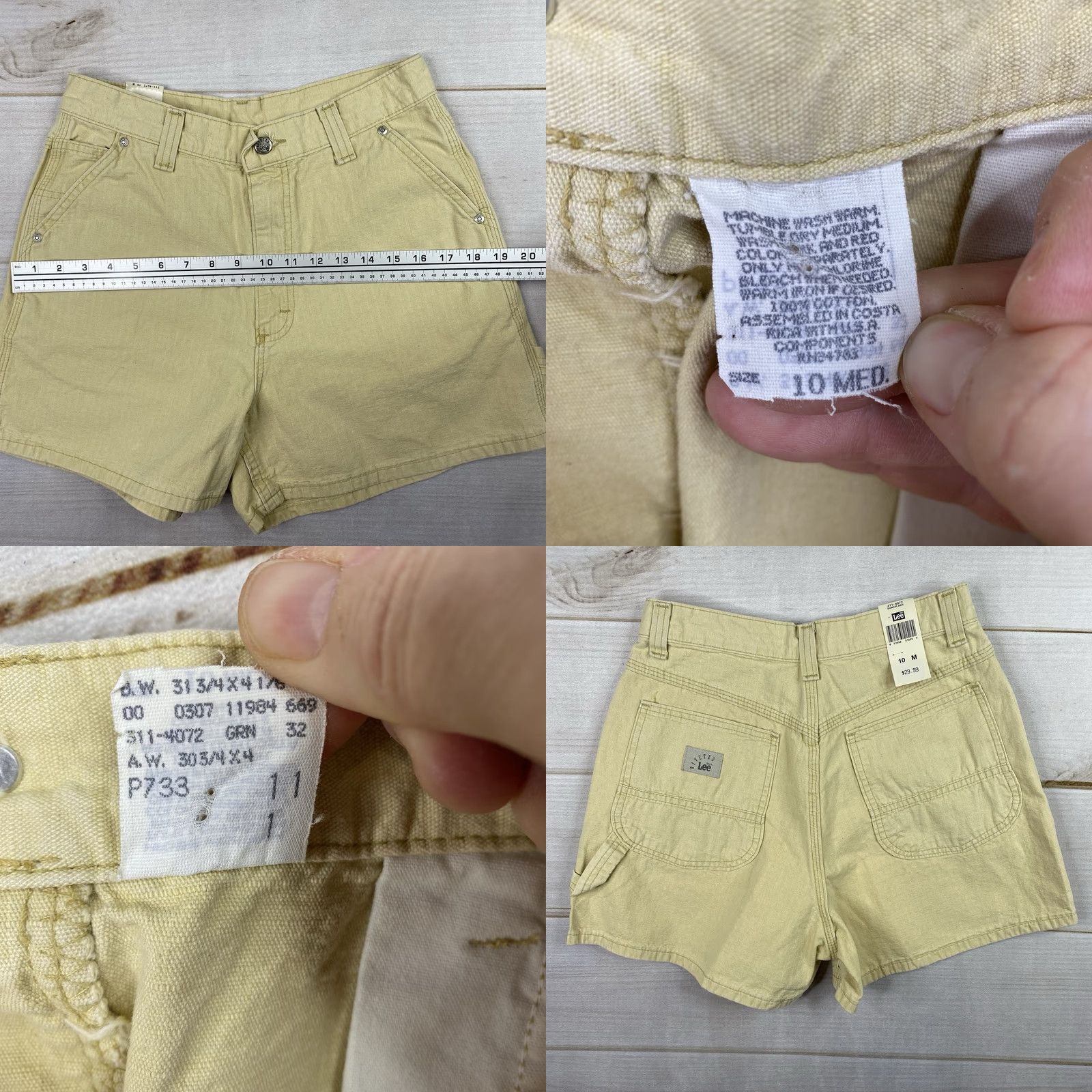 Lee VINTAGE Lee Dungarees Short High-Quality? 10 Sunsplash Yellow Carpenter Utility NWT Women Size 32" / US 10 / IT 46 - 8 Thumbnail