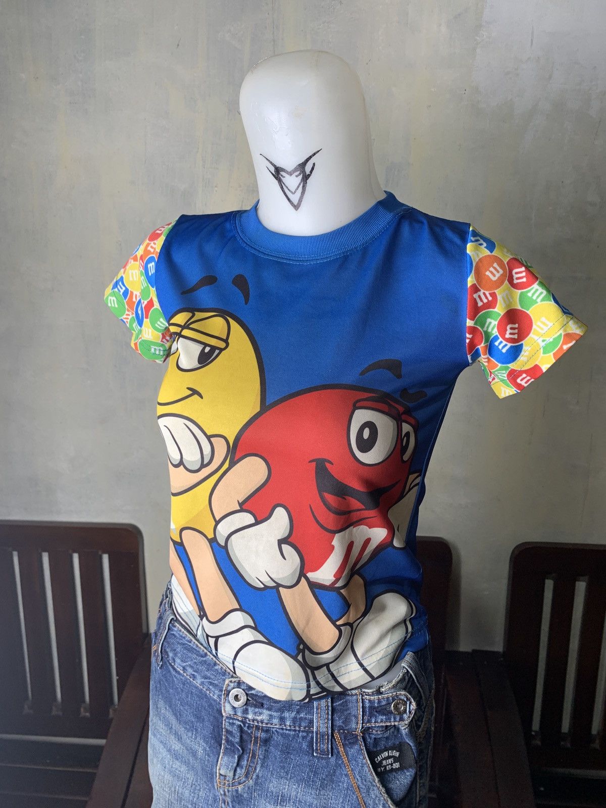 Other 2010 m&m's Chocolate Candy 2 Icon Graphic Jersey Baby Tee Size XS / US 0-2 / IT 36-38 - 2 Thumbnail