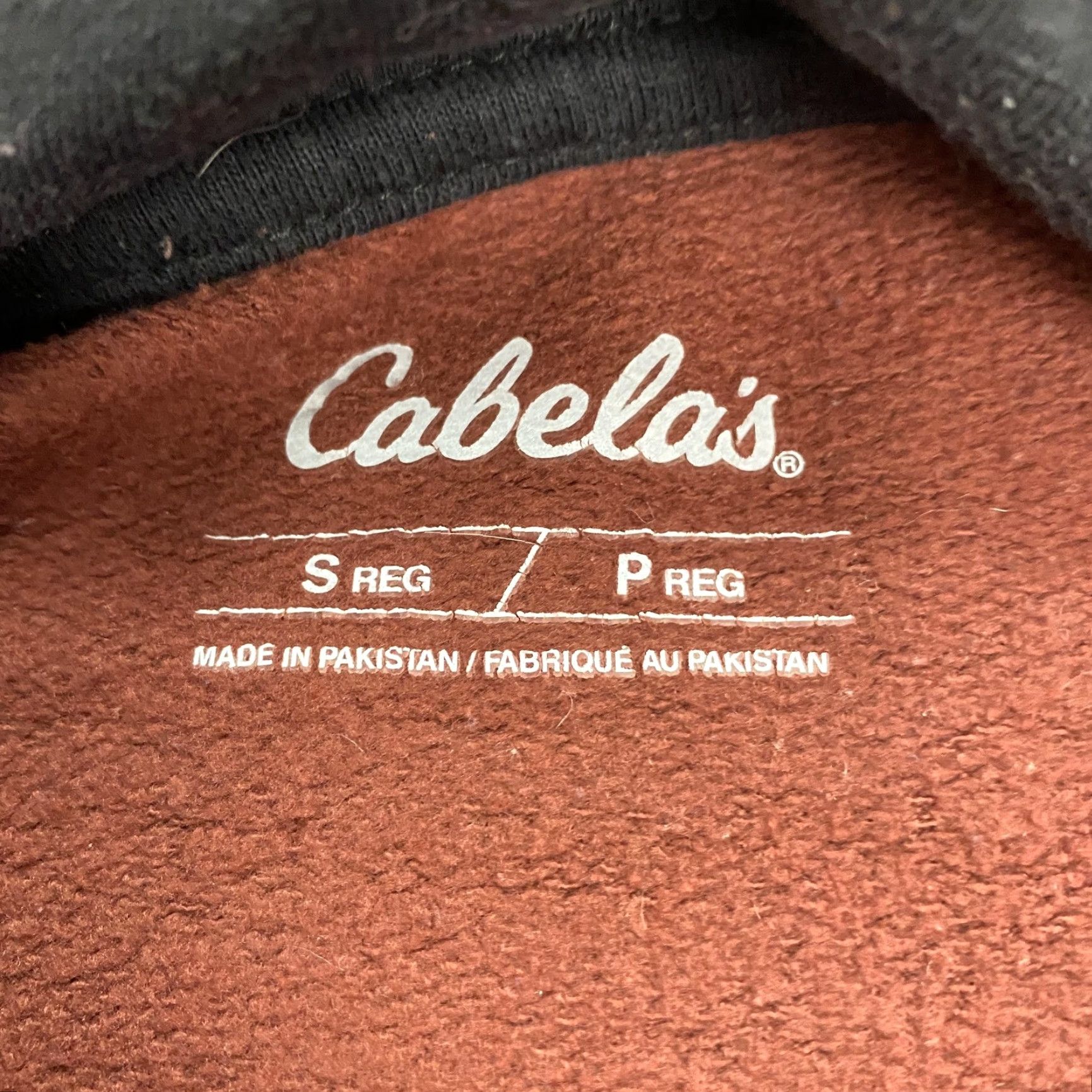 Vintage Cabela's Hoodie Mens Small Rust Brown Pullover Sweatshirt Outdoor Fleece Lined Size US S / EU 44-46 / 1 - 7 Thumbnail