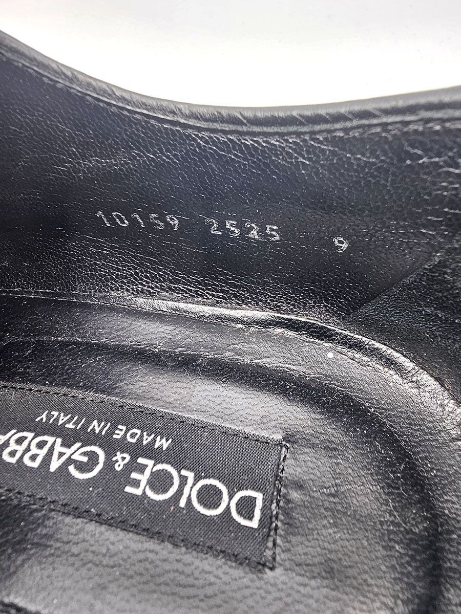 Dolce & Gabbana Dolce & Gabbana Black Leather Derby Mens Shoes US 10 EU 43 Size US 10 / EU 43 - 10 Thumbnail