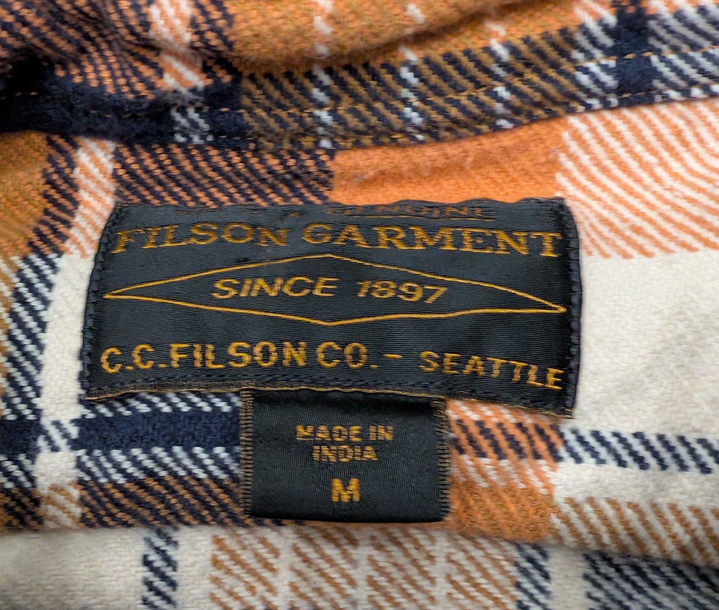 Filson Filson Vintage Flannel Work Shirt Navy Cumin Red Size US M / EU 48-50 / 2 - 3 Thumbnail