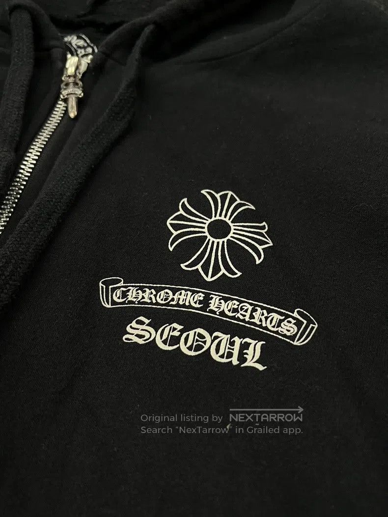 Chrome Hearts CHROME HEARTS Size M Cross scroll printed zipper hoodie Size US M / EU 48-50 / 2 - 3 Thumbnail