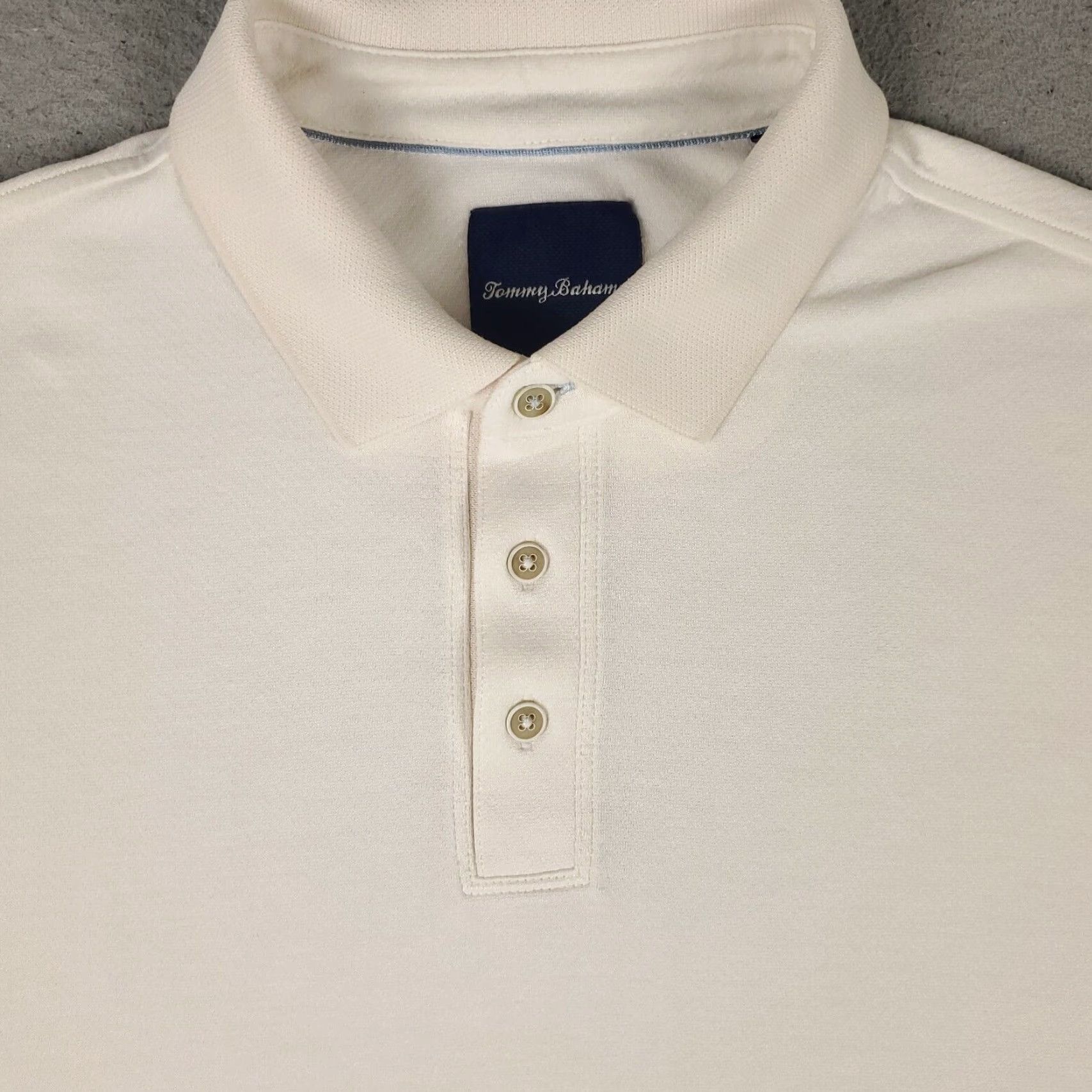 Tommy Bahama Tommy Bahama Polo Shirt Men's XL Ivory Casual Short Sleeve Regular Fit Size US XL / EU 56 / 4 - 2 Thumbnail