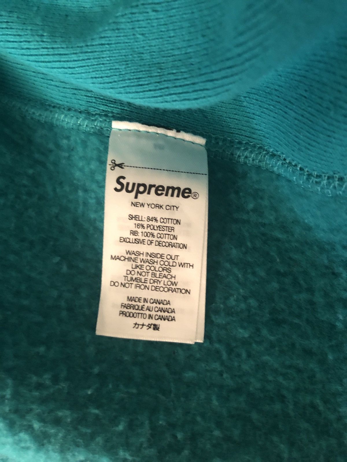 Supreme Supreme Capital Hooded Sweatshirt Dark Aqua Size US M / EU 48-50 / 2 - 4 Thumbnail