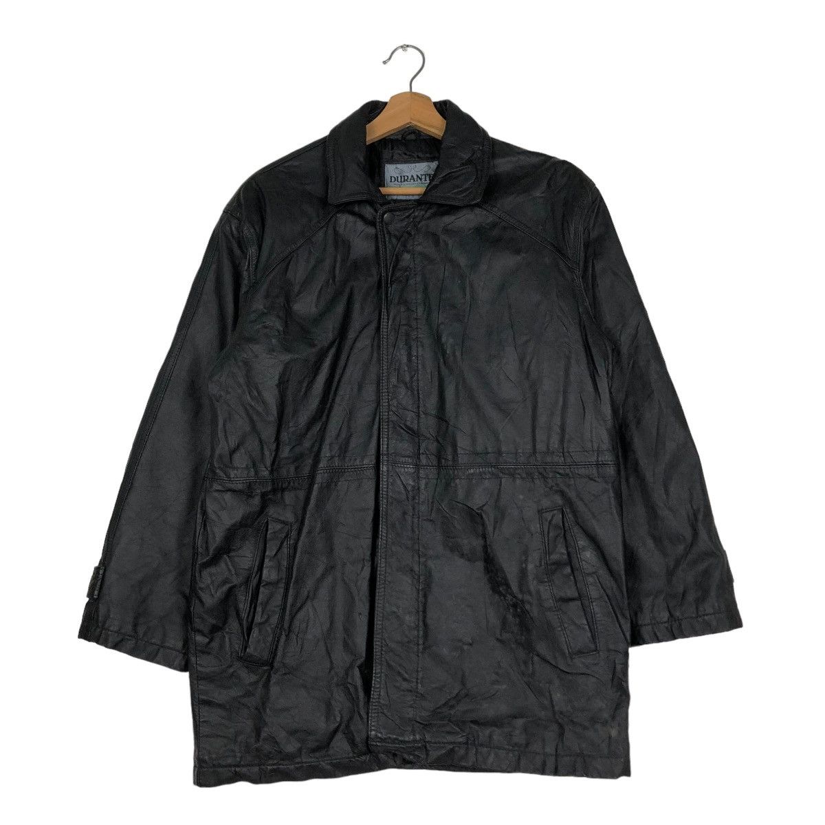 Japanese Brand 🔥VINTAGE BIKER LEATHER JACKET RACER DURANTE JAPAN Size US M / EU 48-50 / 2 - 1 Thumbnail