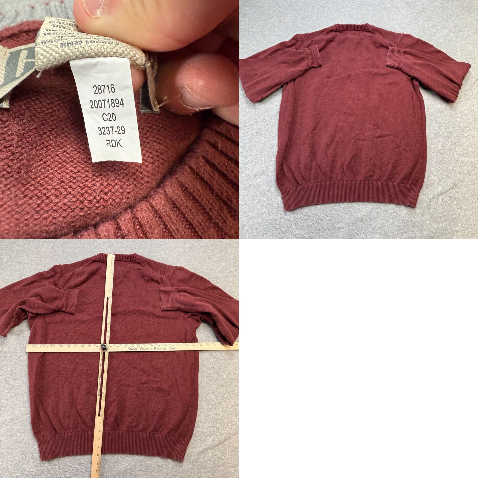 Vintage Duluth Sweater Mens XLT Maroon Red Strongarm Cotton Crewneck Knit Pullover Shirt Size US XL / EU 56 / 4 - 8 Thumbnail
