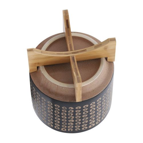 Designer × Homemade CERAMIC 10" PLANTER ON STAND, BROWN Size US L / EU 52-54 / 3 - 6 Thumbnail