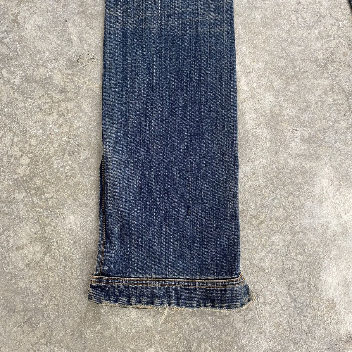 Japanese Brand Koromo X Rico Japan Mud Blue Distressed Flared Denim Jeans Size US 30 / EU 46 - 15 Thumbnail