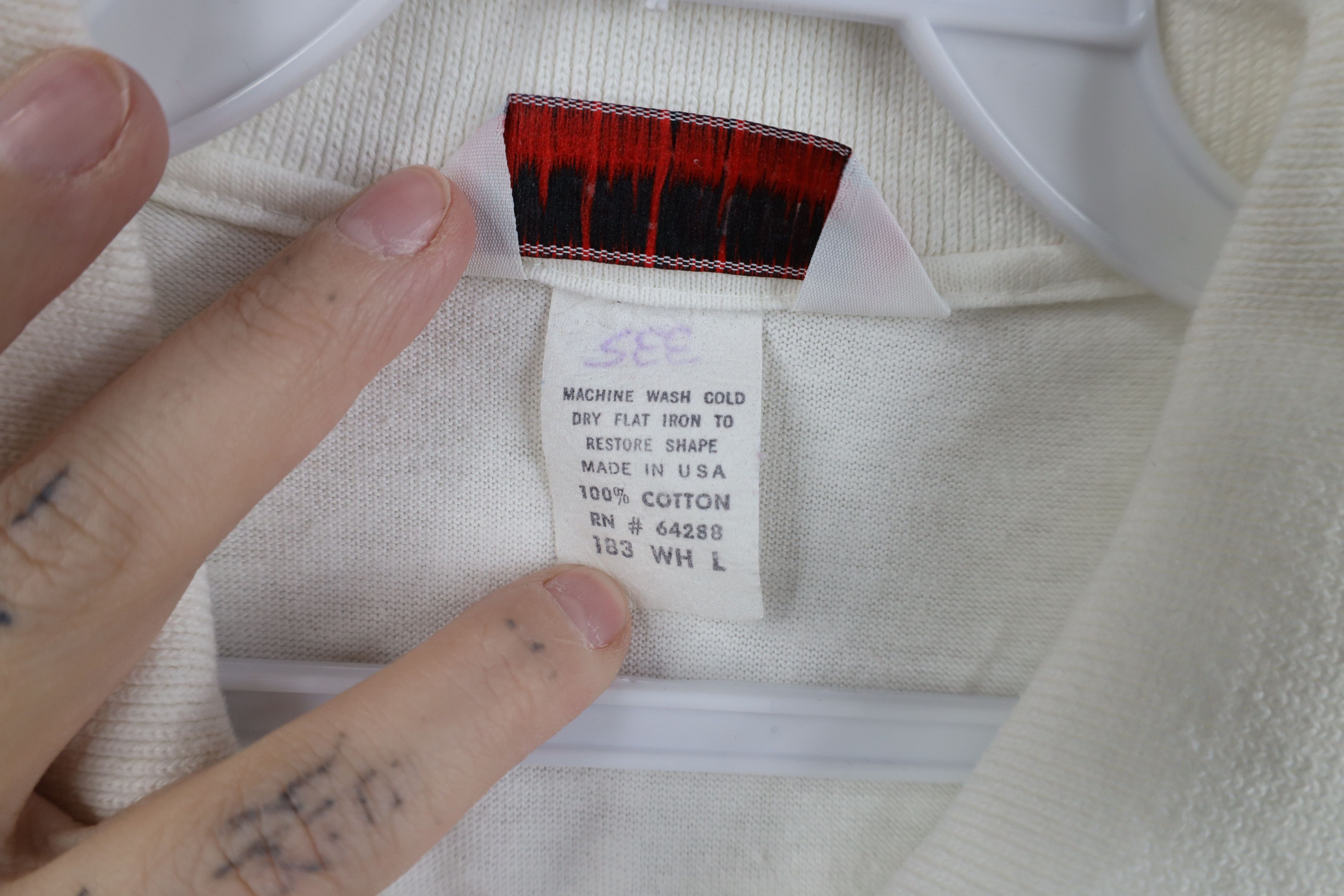 Vintage Vintage 80s 90s Spell Out Animal Farms Polo Shirt White USA Size US L / EU 52-54 / 3 - 7 Thumbnail