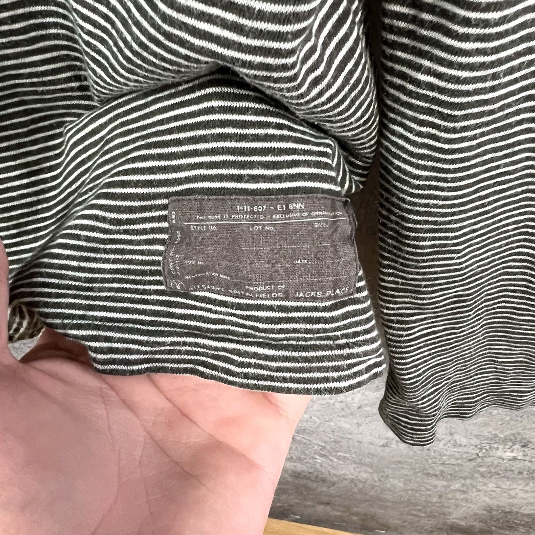 Allsaints Allsaints Striped Longsleeve Womens M Gray Cotton Pullover Size M / US 6-8 / IT 42-44 - 2 Thumbnail
