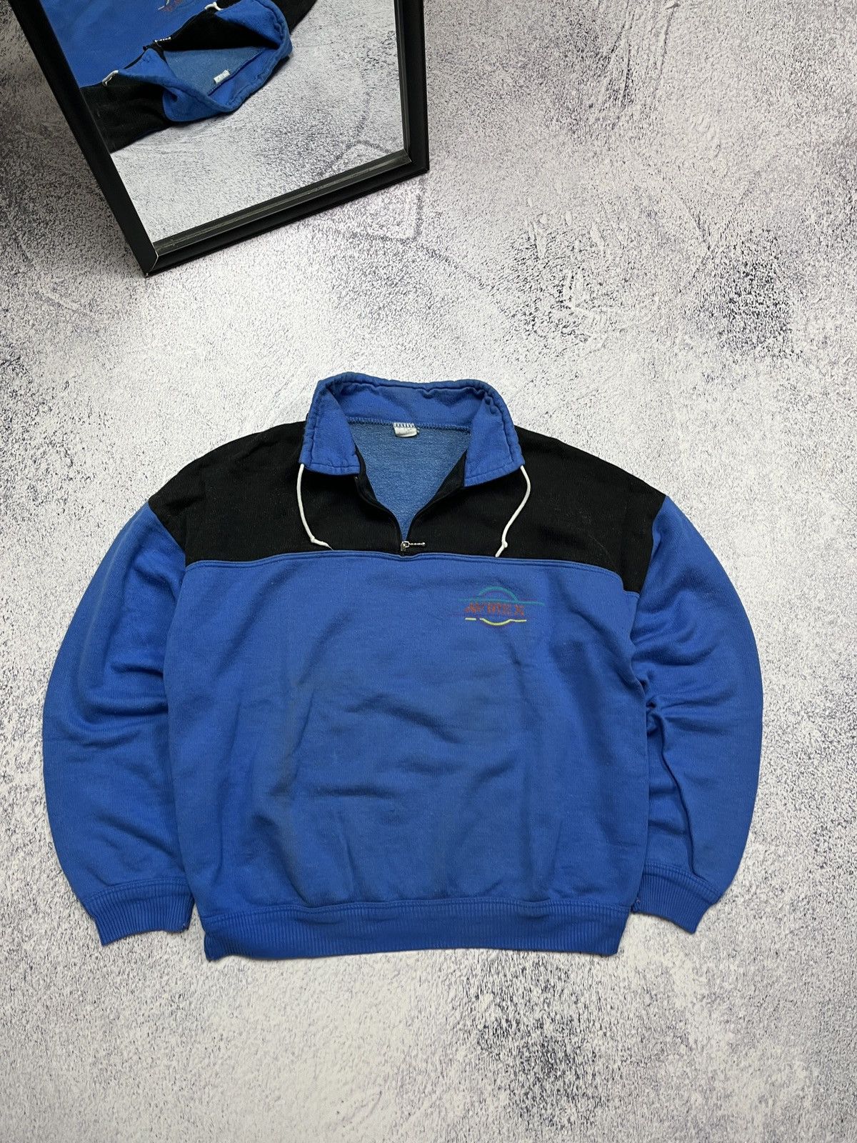 Avirex Vintage 90’s Avirex Zip Sweatshirt Workwear Military Sweater Size US M / EU 48-50 / 2 - 1 Thumbnail