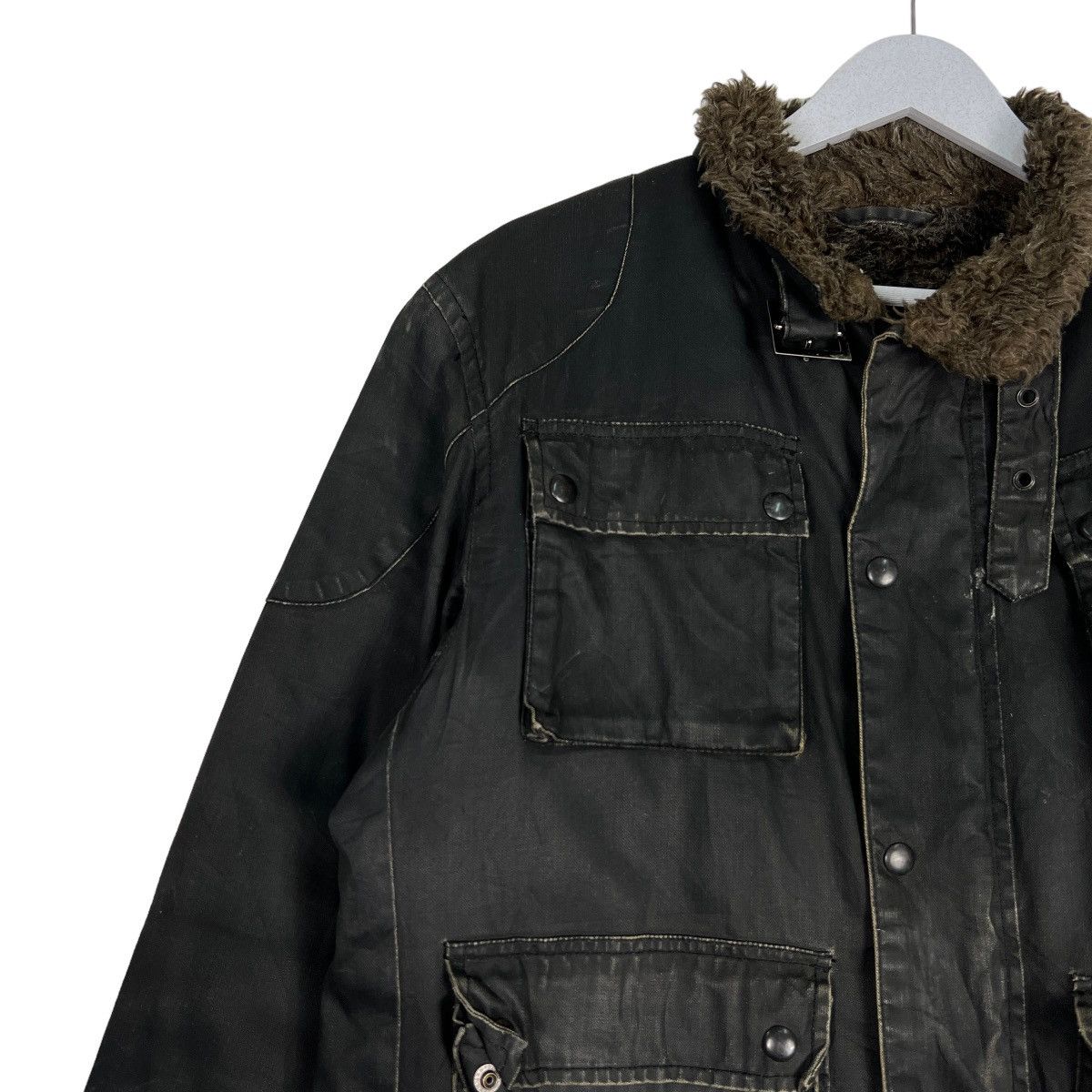 Chevignon 🔥 ARCHIVES CHEVIGNON FUR LINING RIDER MOTO JACKET Size US L / EU 52-54 / 3 - 7 Thumbnail