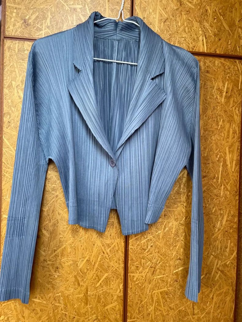 Issey Miyake Issey Miyake size:3 Blue pleated coat Size XS / US 0-2 / IT 36-38 - 6 Thumbnail