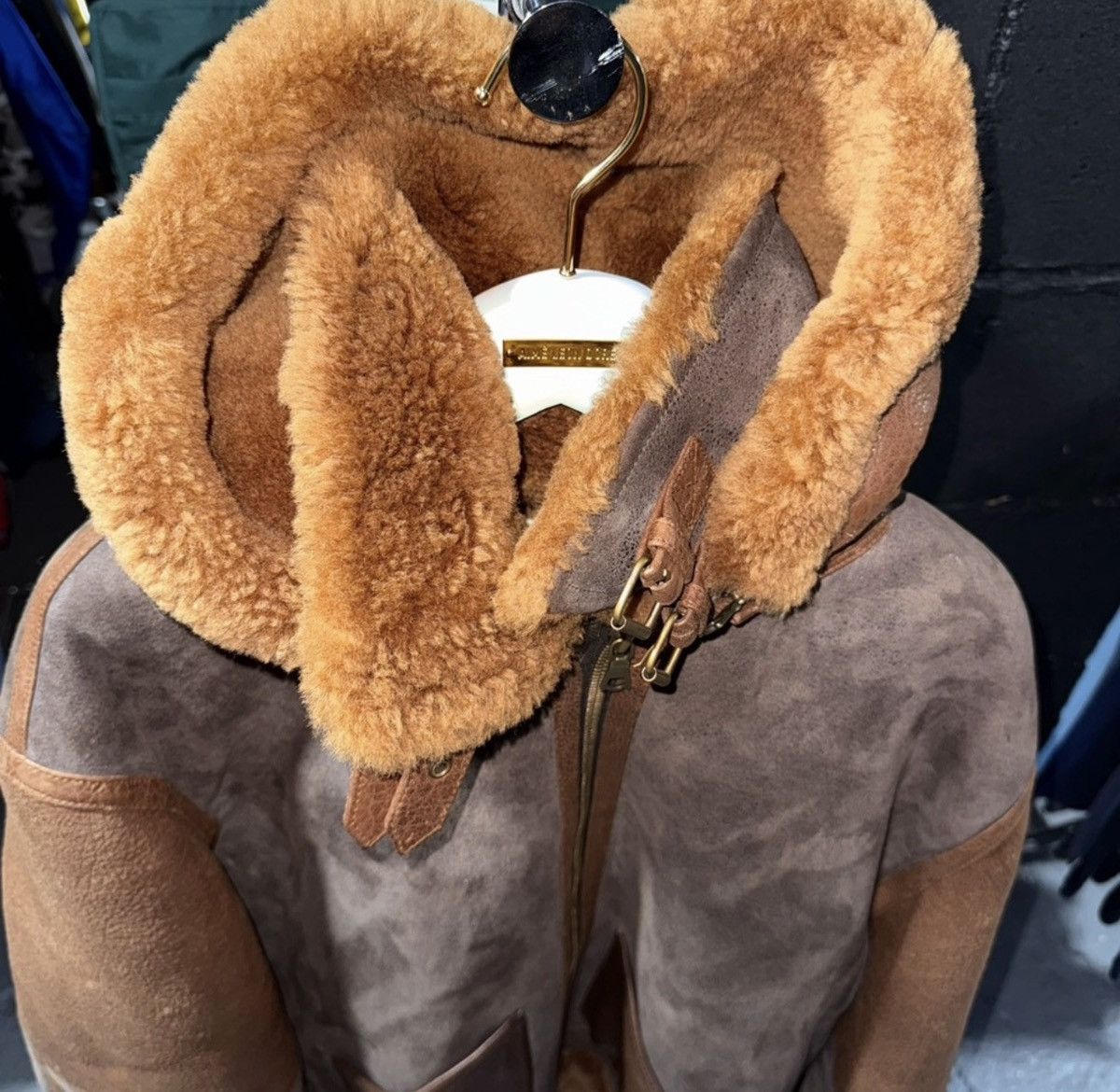 Aime Leon Dore Aimé Leon Dore Hooded Shearling Jacket Brown Chestnut 2XL Size US XXL / EU 58 / 5 - 8 Thumbnail