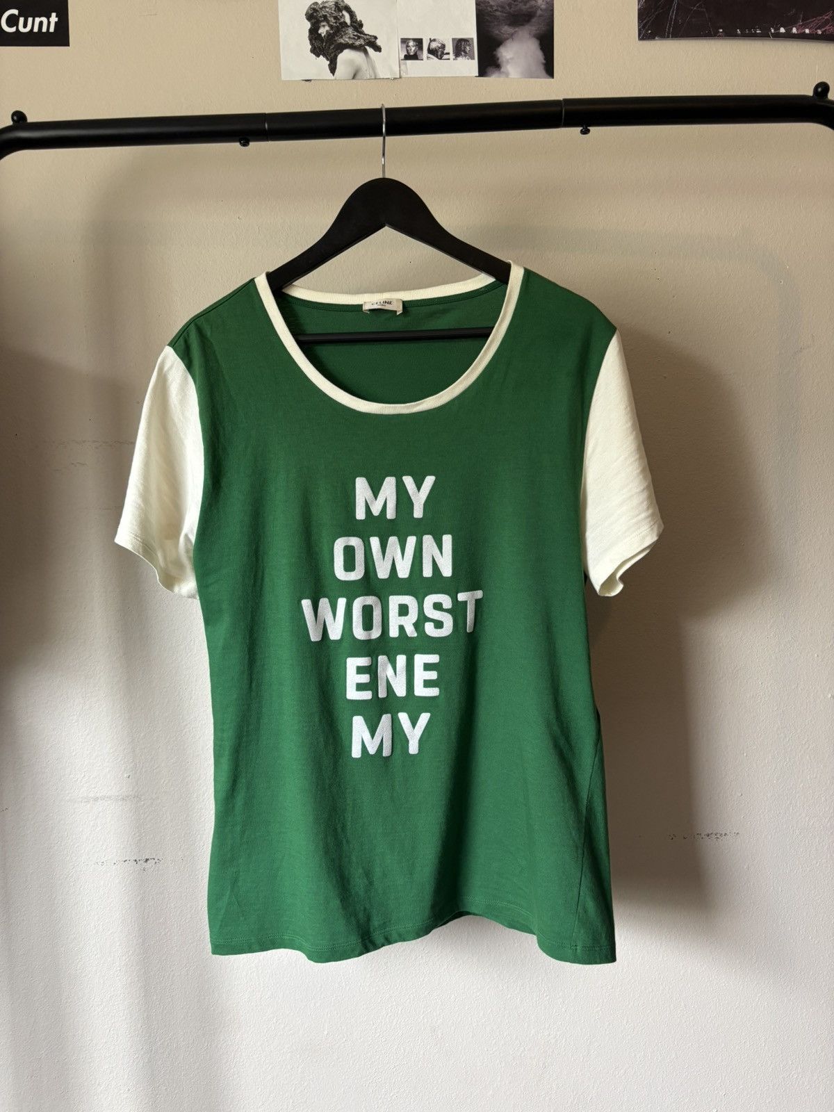 Celine Celine my own worst enemy t shirt Size US XL / EU 56 / 4 - 7 Thumbnail