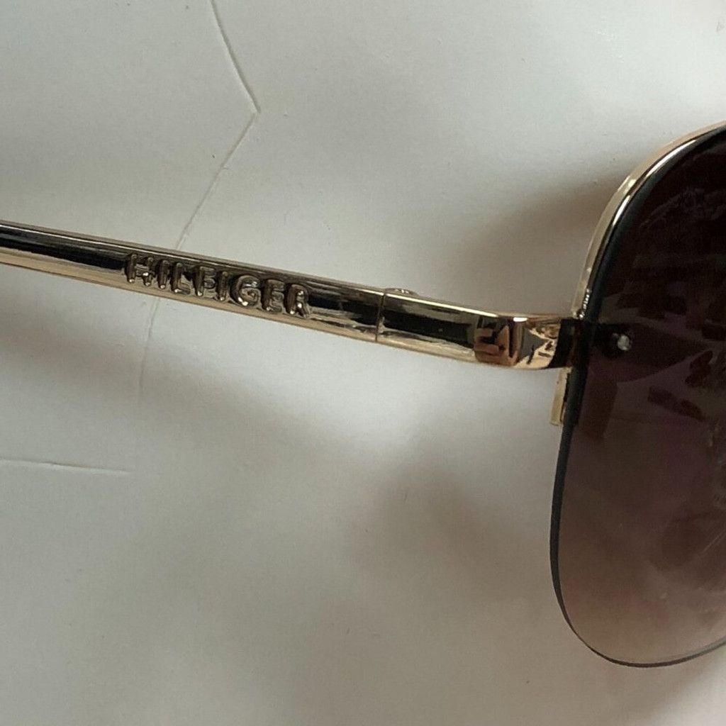 Tommy Hilfiger Tommy Hilfiger Gold & Brown Aviator Frame Sunglasses Size ONE SIZE - 4 Thumbnail