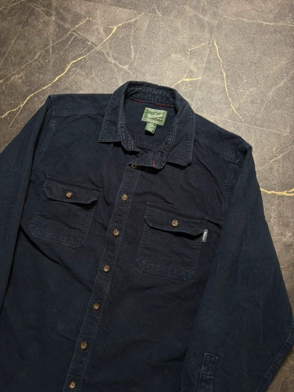 Woolrich Woolen Mills Woolrich navy overshirt vintage 90s 00s retro Size US XL / EU 56 / 4 - 1 Thumbnail