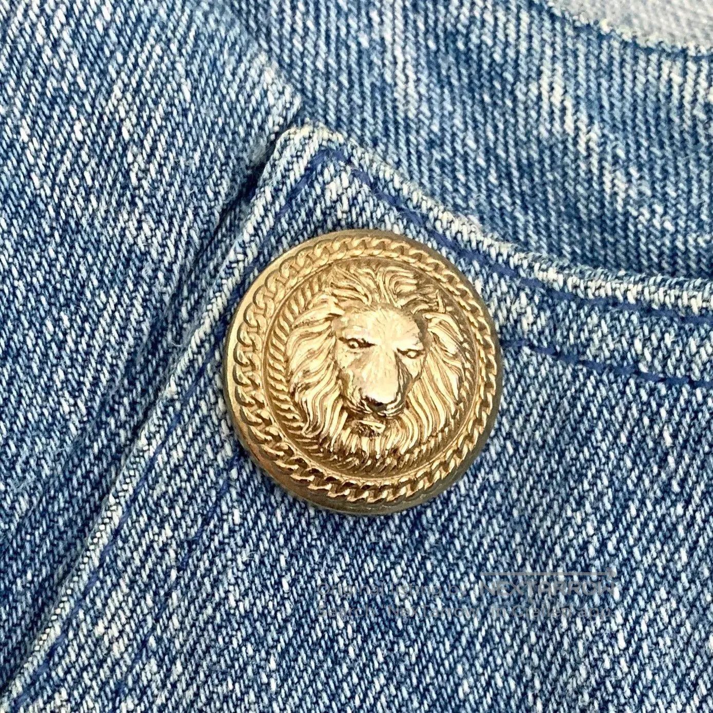 Balmain Balmain Blue Gold Button Denim Jacket. Size XS / US 0-2 / IT 36-38 - 5 Thumbnail