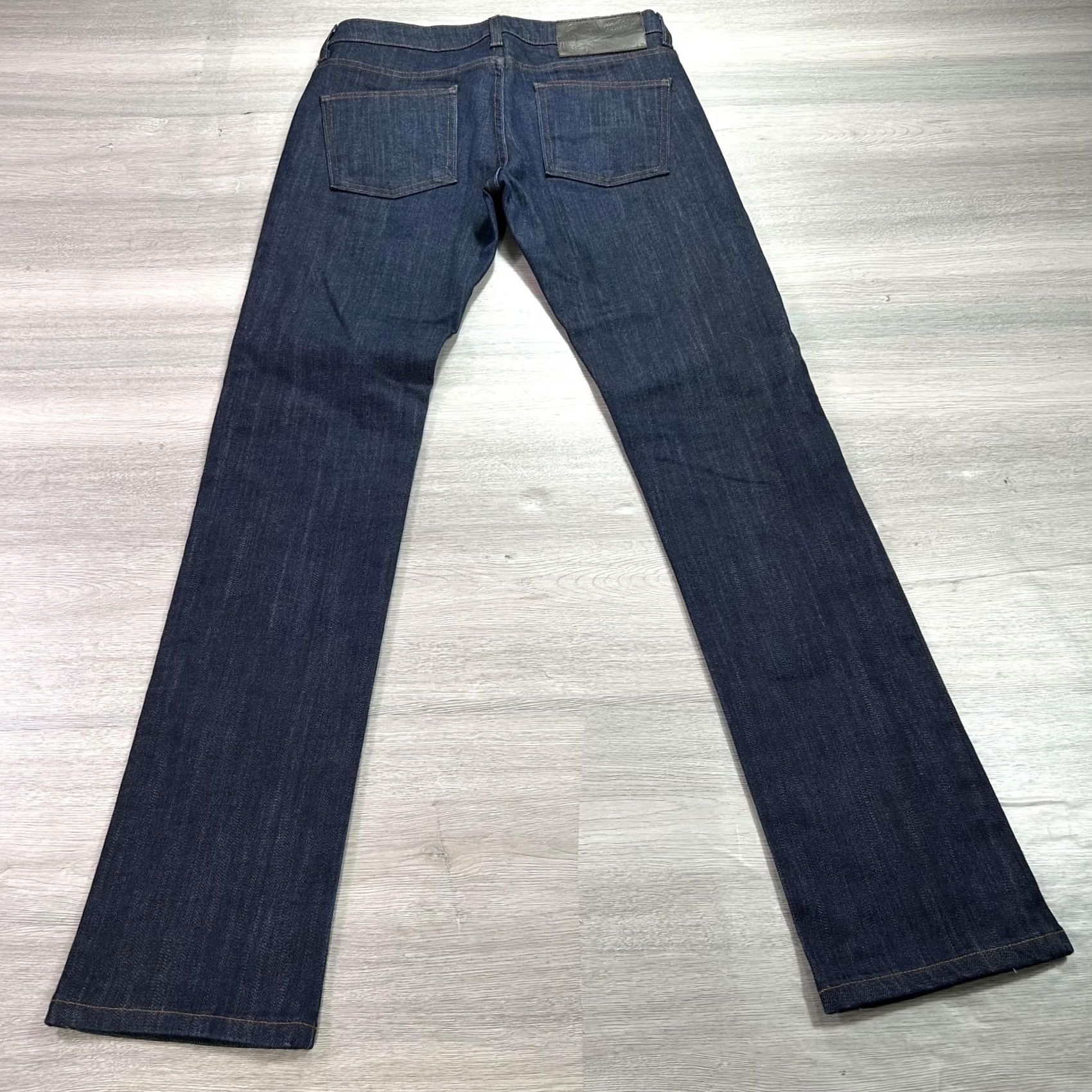 Vintage Naked & Famous Jeans Mens 32x33 Blue Indigo Power Stretch SkinnyGuy Denim Slim Straight Pants Jeans Size US 32 / EU 48 - 2 Thumbnail