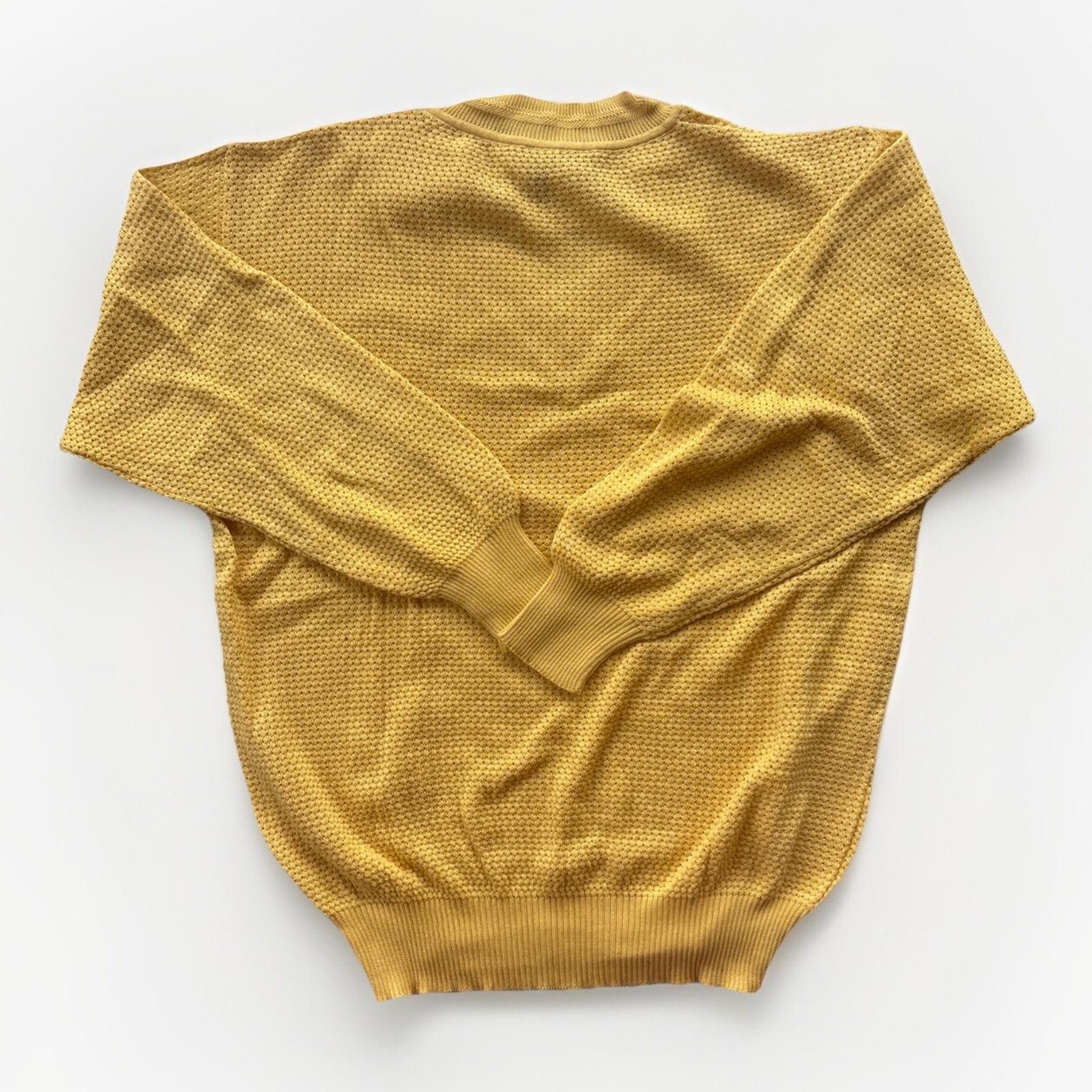 Comme des Garcons COMO 100% Cotton Cardigan,V-Neck YELLOW Vintage Large NWT Size L / US 10 / IT 46 - 6 Thumbnail