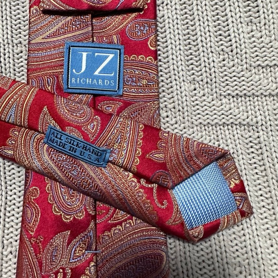Other JZ Richards red metallic paisley silk tie Size ONE SIZE - 3 Thumbnail