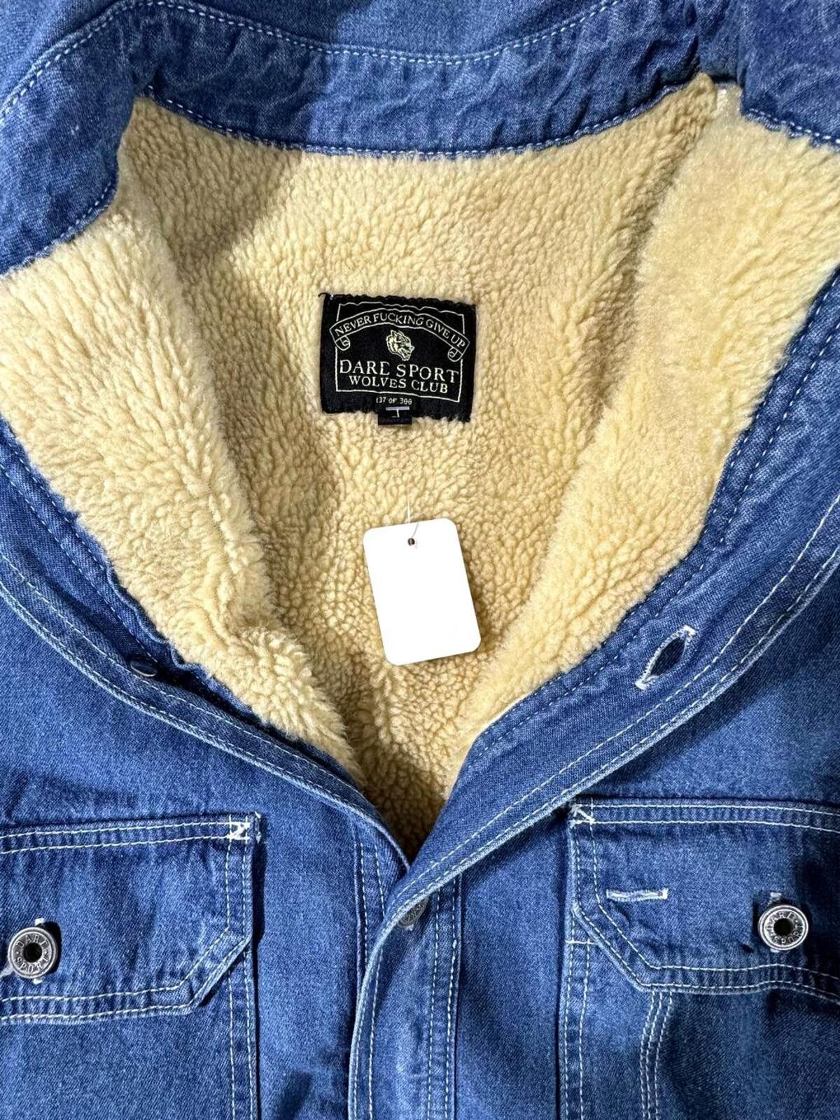 Darc Sport Darc Sport Wolves Club Sherpa Lined Denim Jacket Size US S / EU 44-46 / 1 - 2 Thumbnail