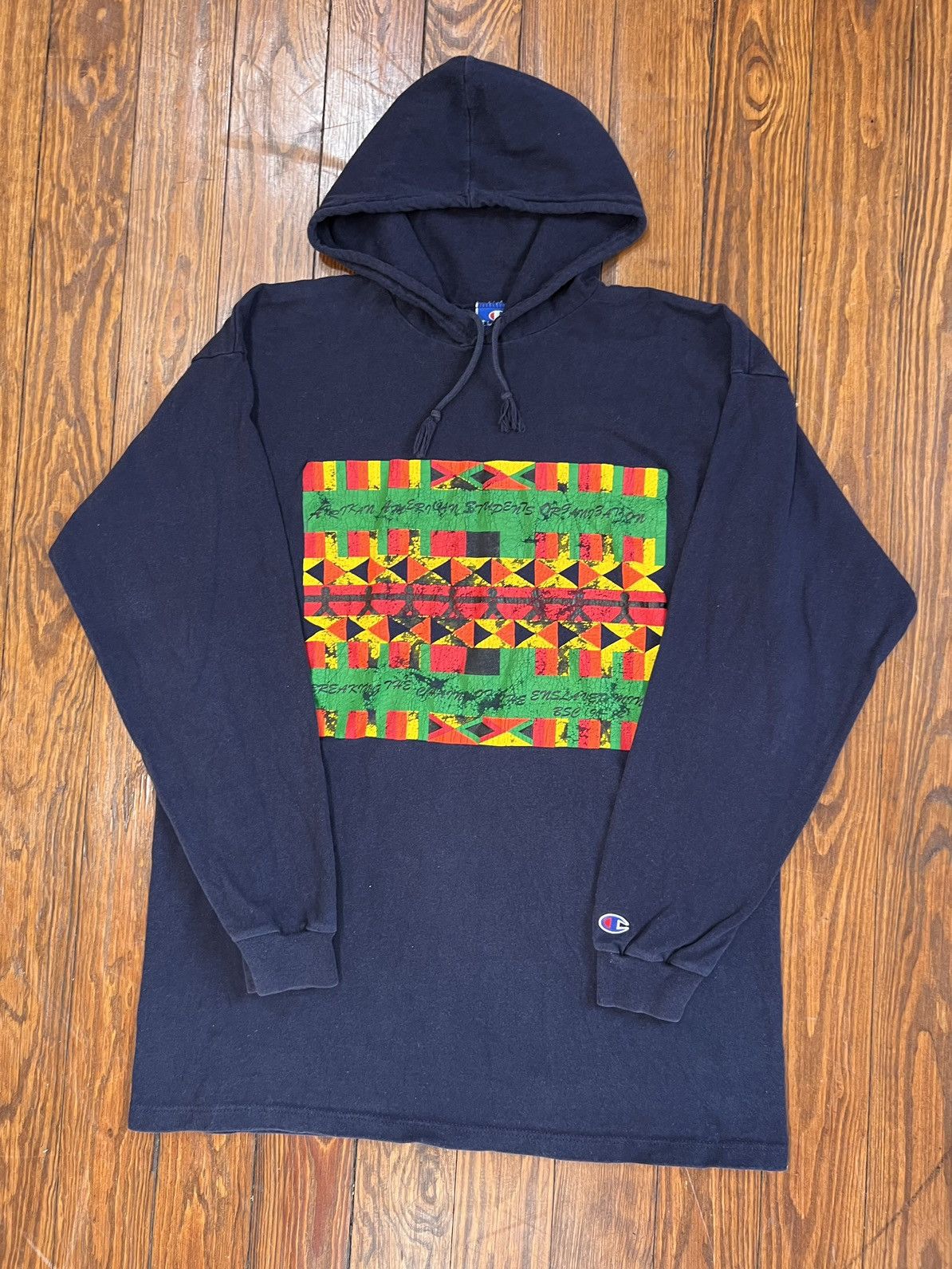 Champion × Vintage Vintage 90s African American Student Champion Hoodie 1992 Size US XL / EU 56 / 4 - 2 Thumbnail