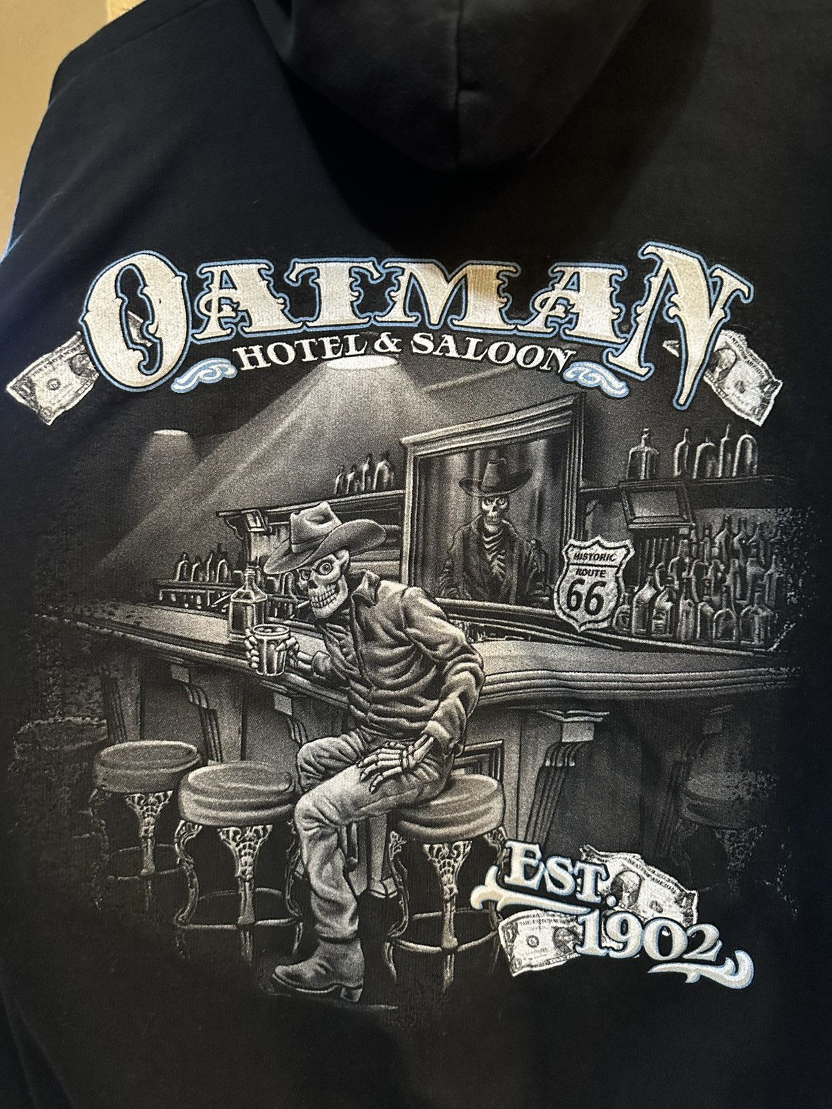 West Coast Choppers 📌 vintage Oatman Hotel & Saloon Skeleton Hoodie Size US S / EU 44-46 / 1 - 4 Thumbnail