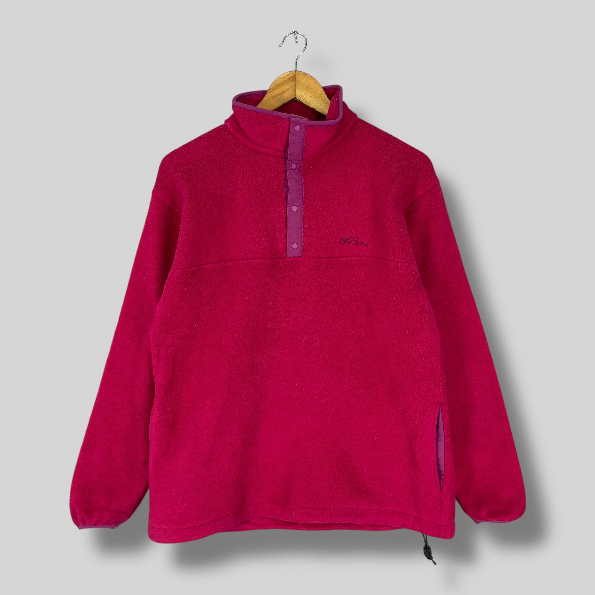 L.L. Bean Vintage 90's LL BEAN Pullover Button Up Fleece Jacket Size US M / EU 48-50 / 2 - 1 Thumbnail