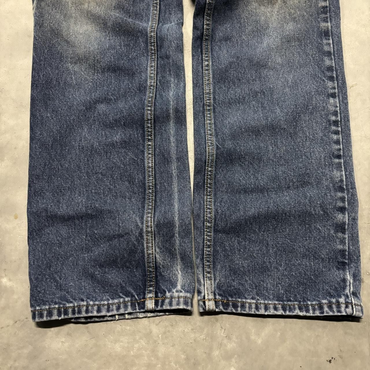 Japanese Brand × Vintage Crazy Vintage Y2K/2000s Grunge Faded Dark Wash Workwear Style Denim Jeans! Size US 34 / EU 50 - 6 Thumbnail