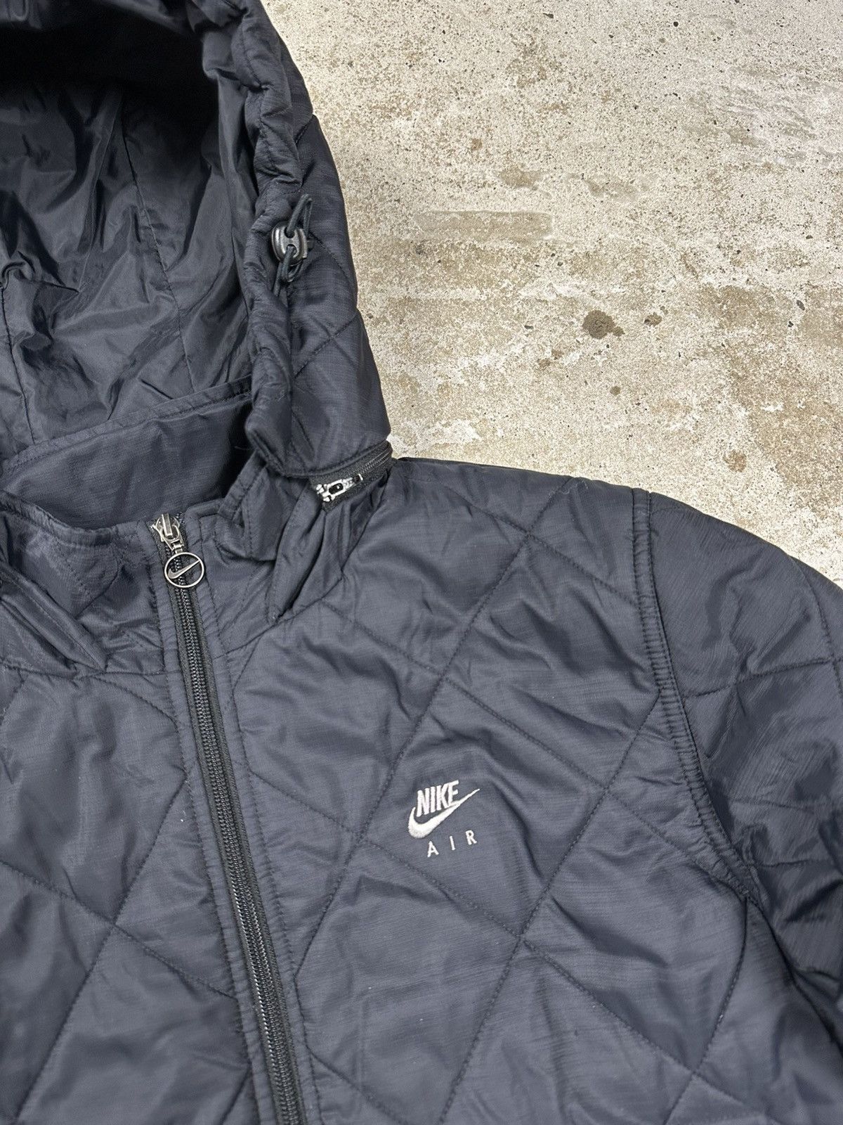 Nike × Vintage Vintage Y2K Nike Hooded Bomber Jacket Swoosh Air Size US S / EU 44-46 / 1 - 5 Thumbnail