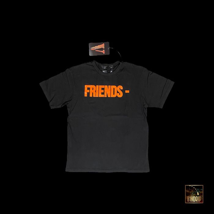 Vlone Vlone Orange Friends Tee Black (S) | Grailed