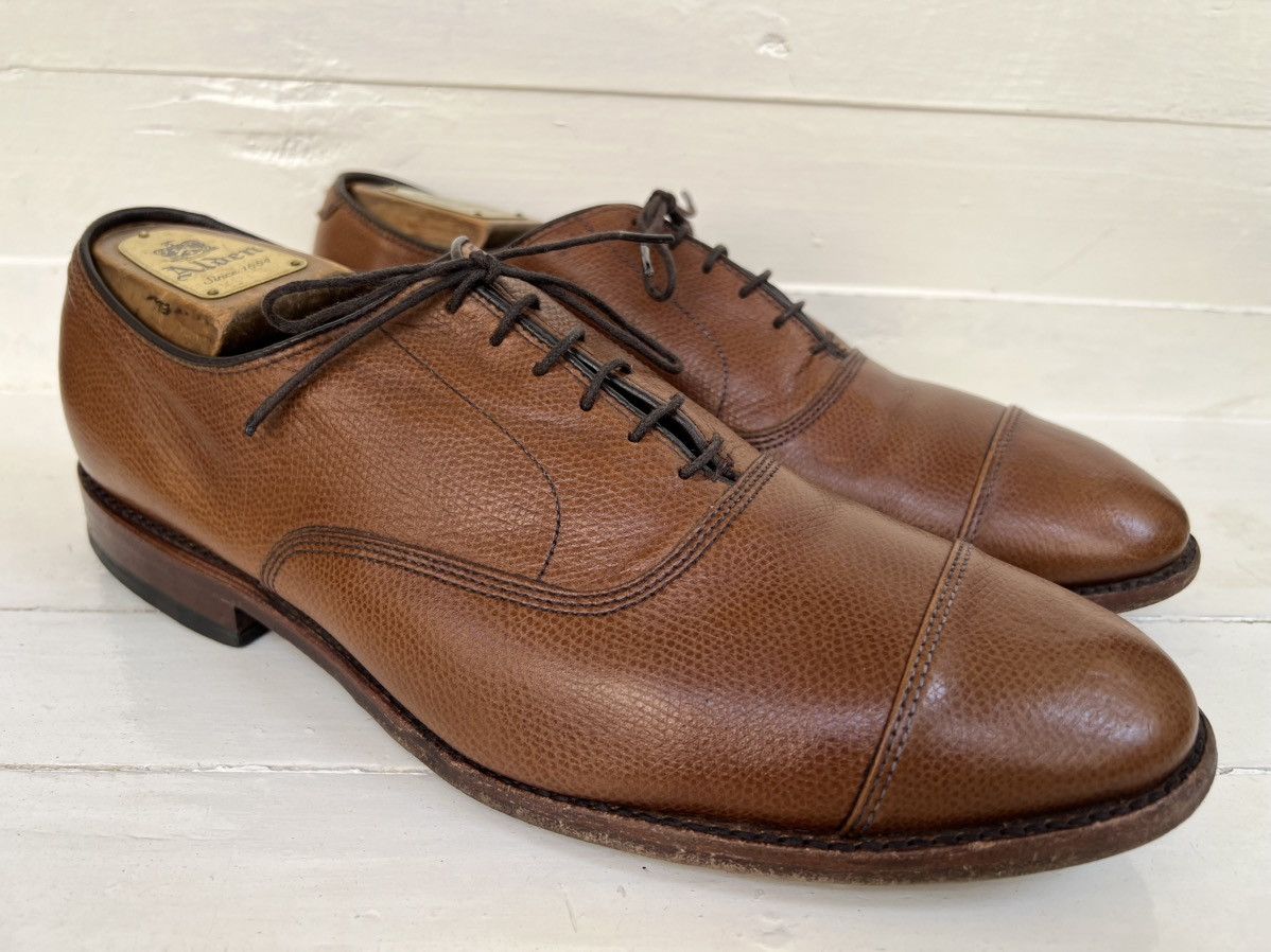 Allen Edmonds Allen Edmonds Park Avenue Brown Pebbled Leather Oxford Shoes Size US 9.5 / EU 42-43 - 1 Thumbnail