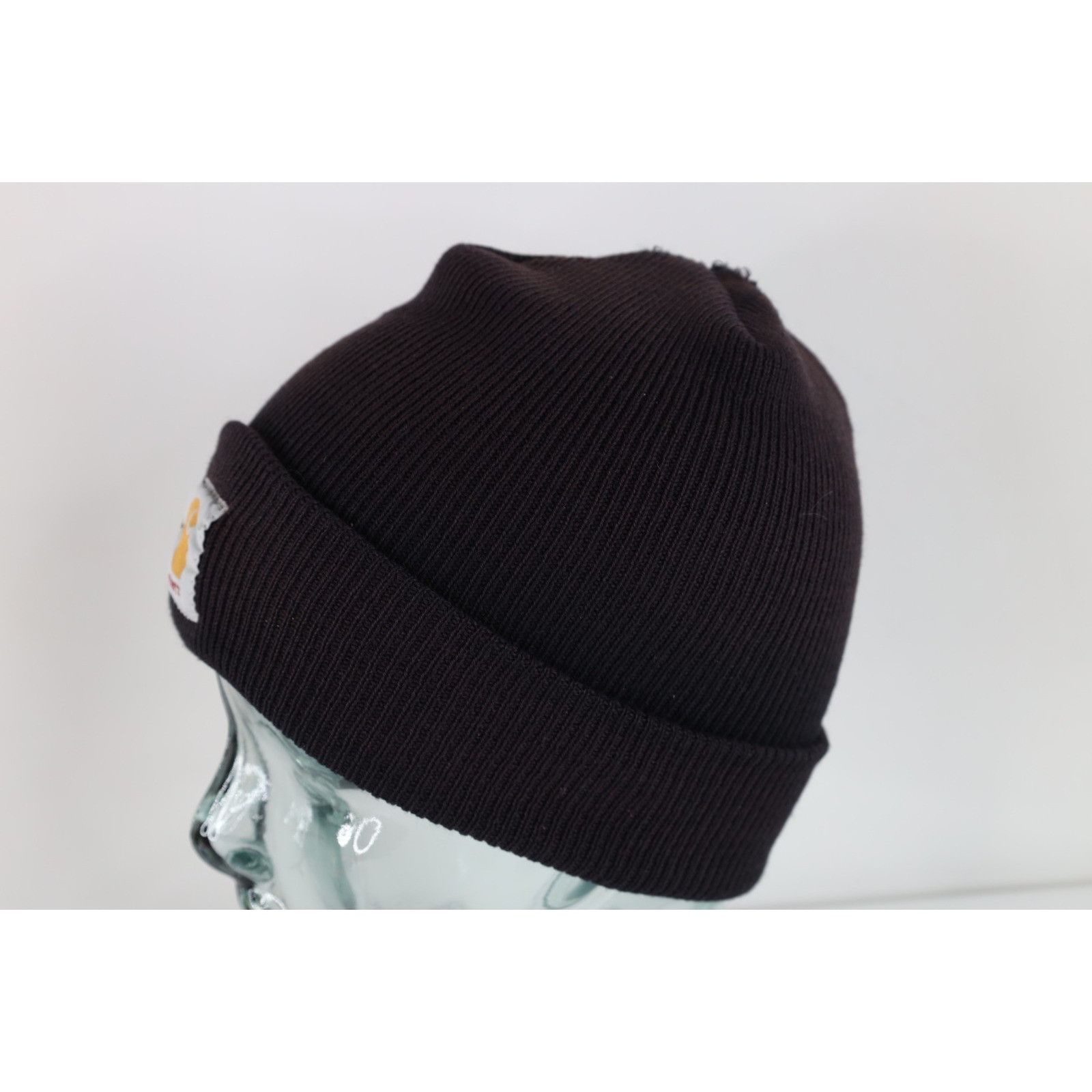 Carhartt Vintage 90s Carhartt Spell Out Sun Faded Knit Beanie Hat Size ONE SIZE - 3 Thumbnail
