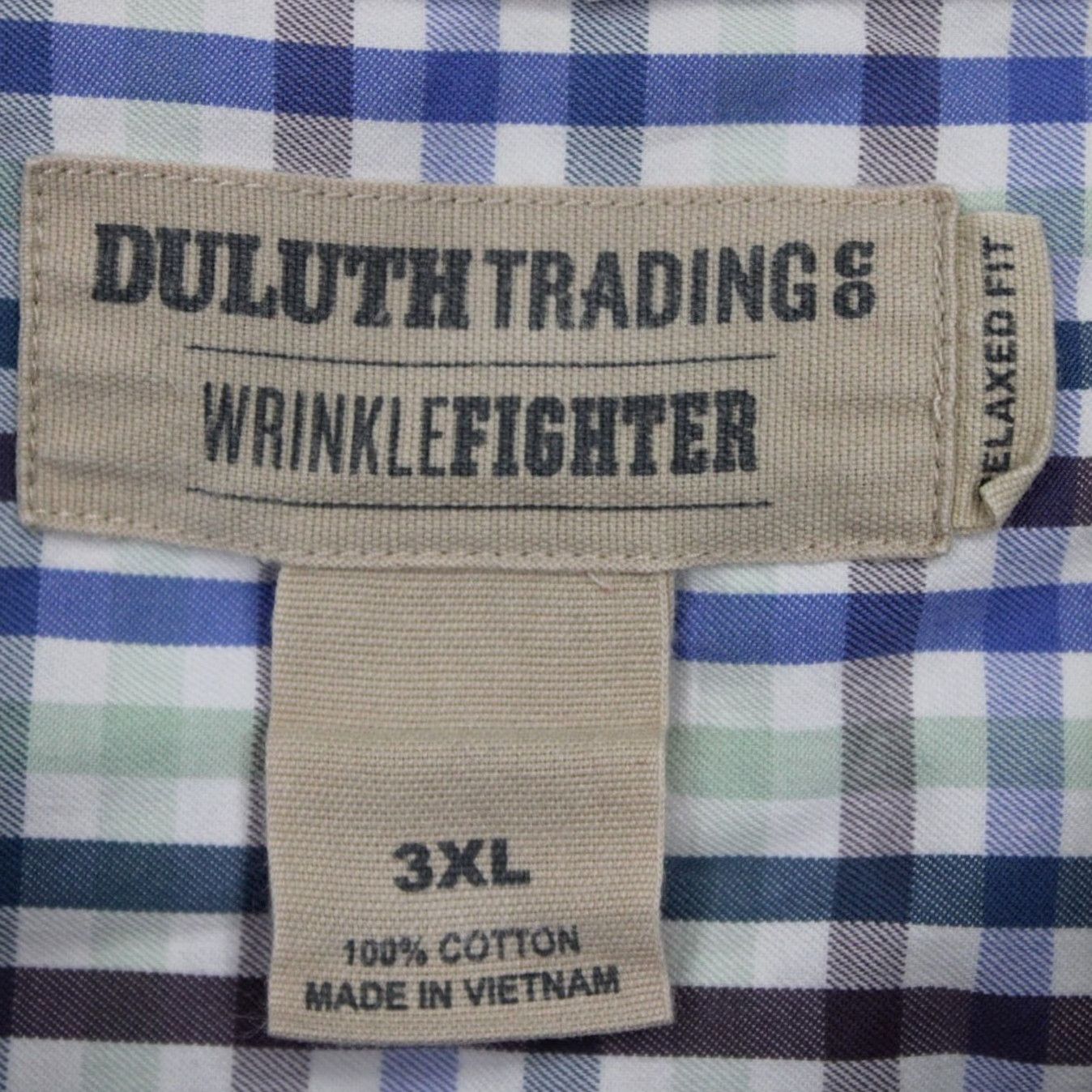 Vintage Duluth Shirt Adult 3XL Blues/White/Green Relaxed Fit L/S Button-Up Check Cotton Duluth Trading Co Mens 3XL XXXL Size US XXL / EU 58 / 5 - 7 Thumbnail