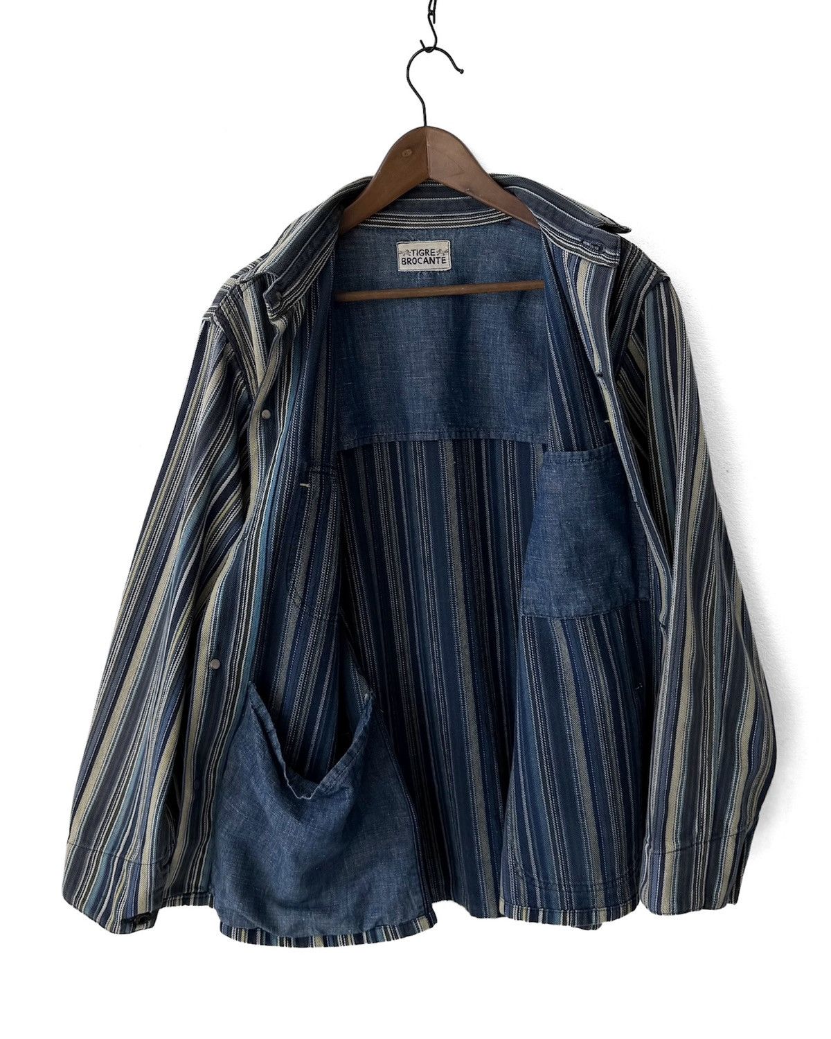 TIGRE BROCANTE TIGRE BROCANTE CHORE WORKWEAR STRIPE JACKET Size US M / EU 48-50 / 2 - 8 Thumbnail
