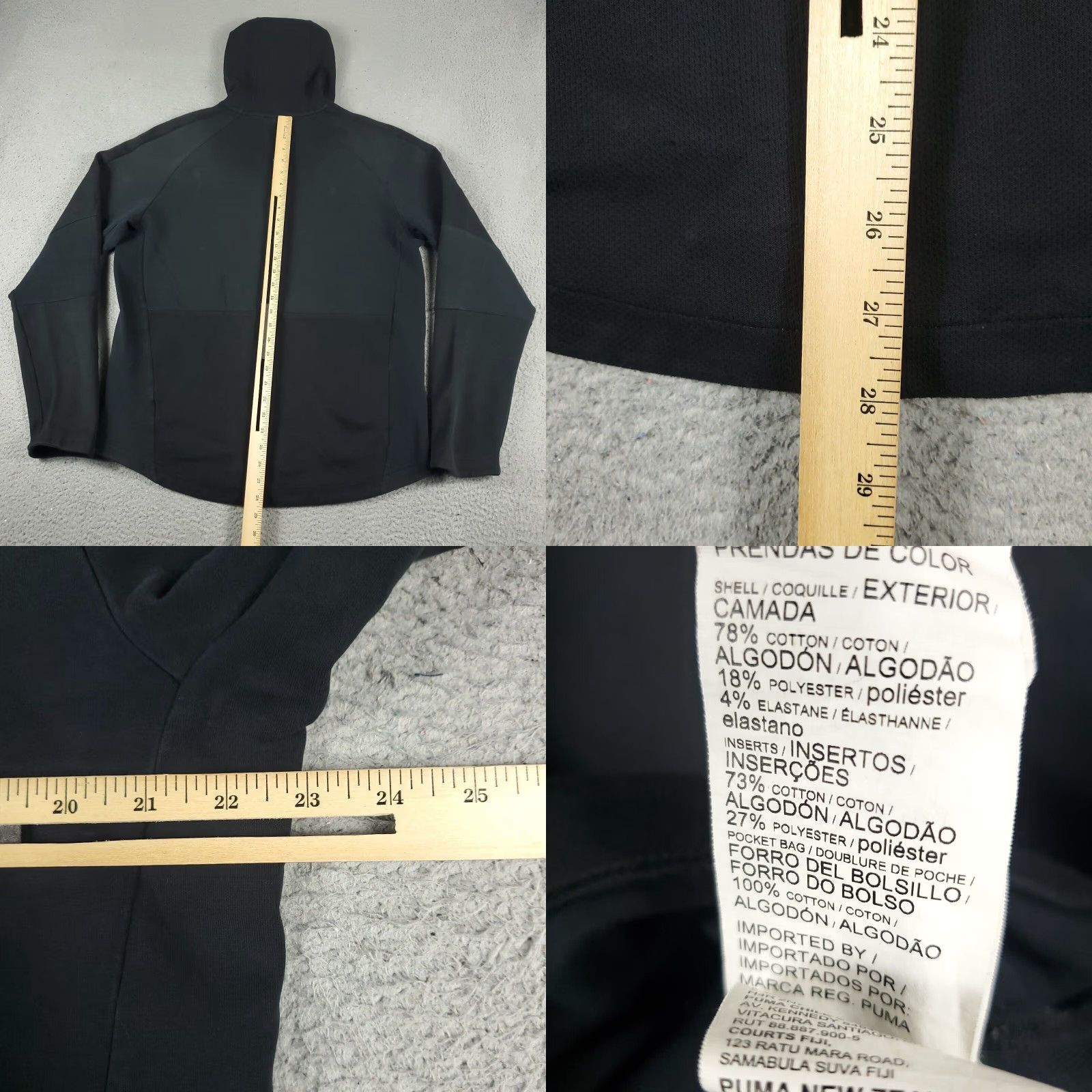 Puma PUMA Hoodie Mens XL Black Full Zip Casual Sweatshirt Size US XL / EU 56 / 4 - 8 Thumbnail
