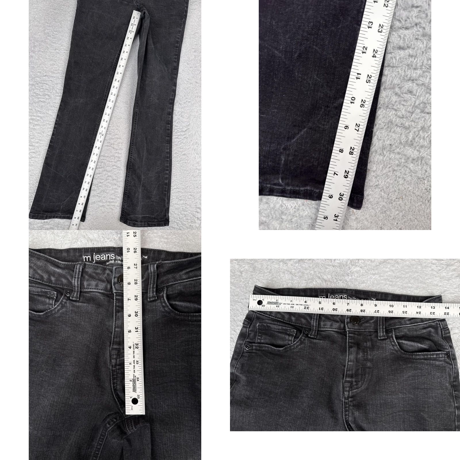 Vintage Maurices M Jeans Bootcut Jeans Womens 4 Regular Gray Charcoal Wash 26x31 Stretch Denim Size 27" / US 4 / IT 40 - 8 Thumbnail