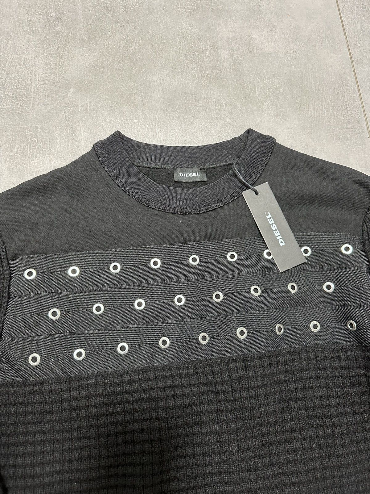 Diesel Diesel Black K-Rushis Sweater Knit Wool Combination Size S Size US S / EU 44-46 / 1 - 3 Thumbnail