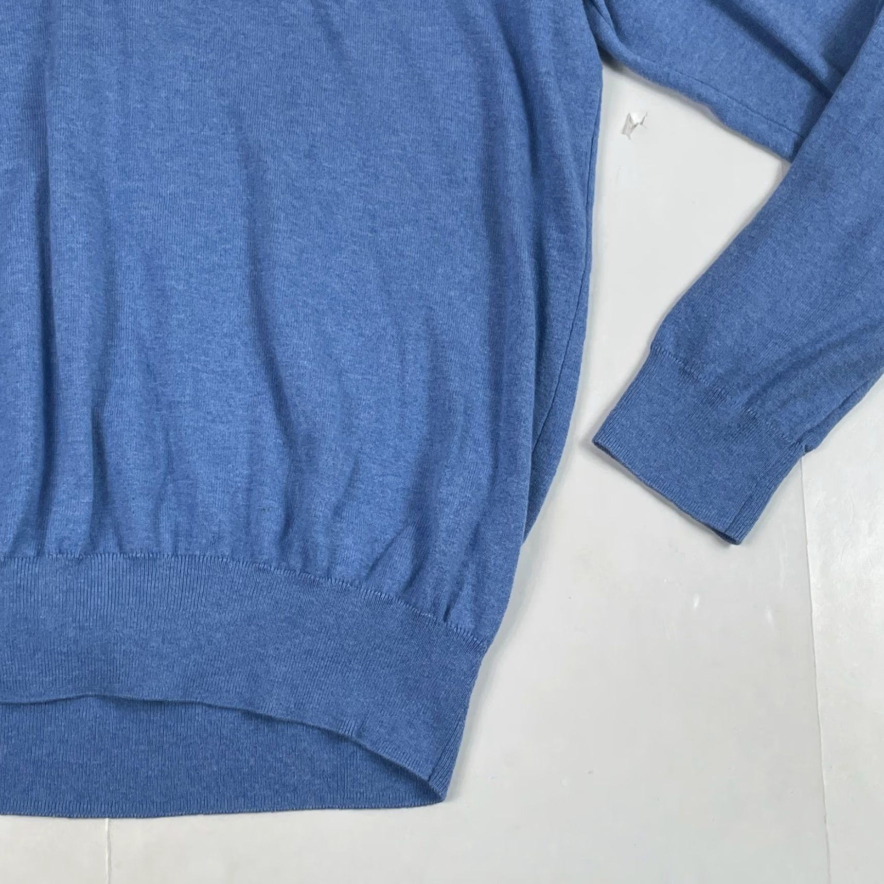 Polo Ralph Lauren Polo Ralph Lauren Sweater Mens Large Blue V Neck Pullover Knit Logo Pony Golf Casual Size US L / EU 52-54 / 3 - 4 Thumbnail